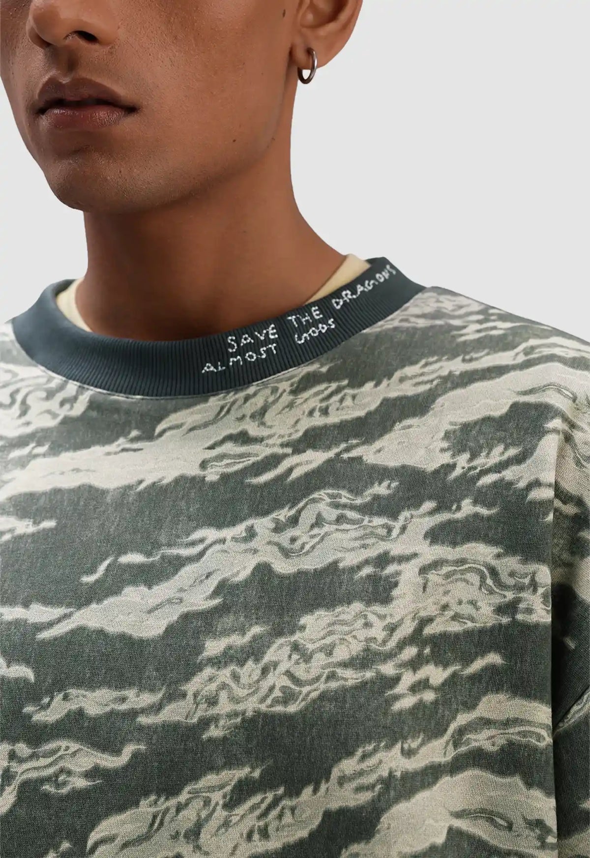 Emberstripe Camouflage Boxy Sweatshirt