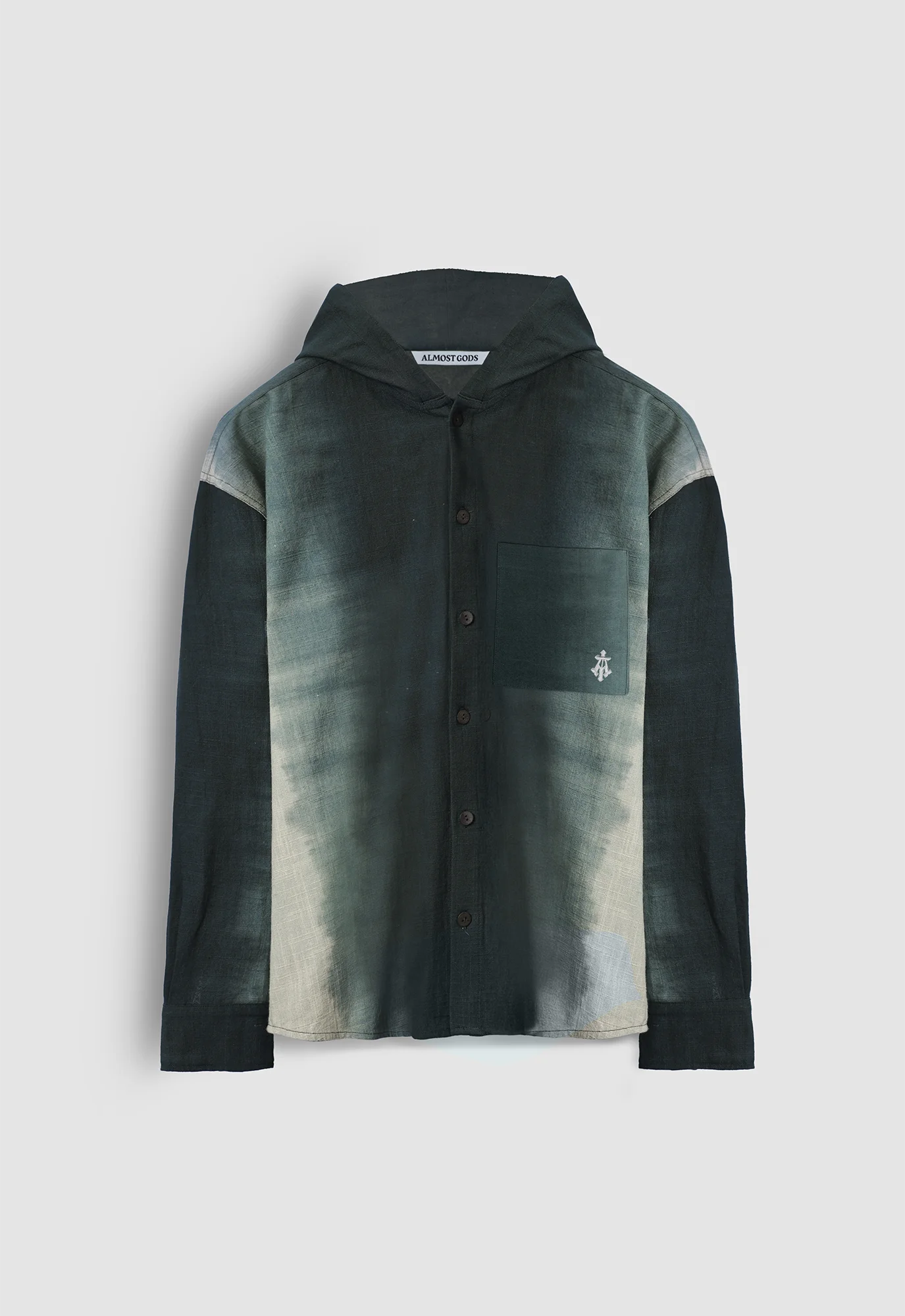 Hand Dyed Emanate Relaxed Shirt with Hood