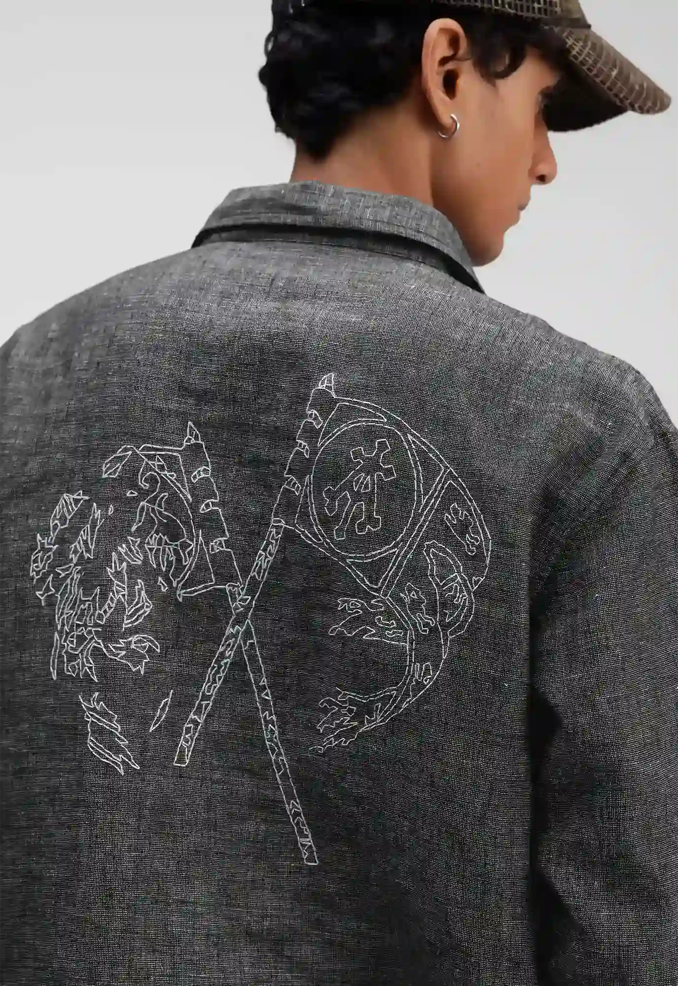 Hand Embroidered Flag Relaxed Shirt