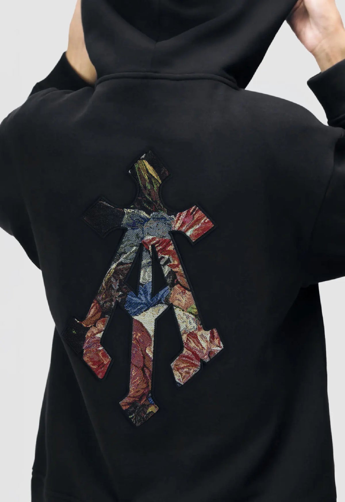 Alpha Cross Jacquard Relaxed Hoodie