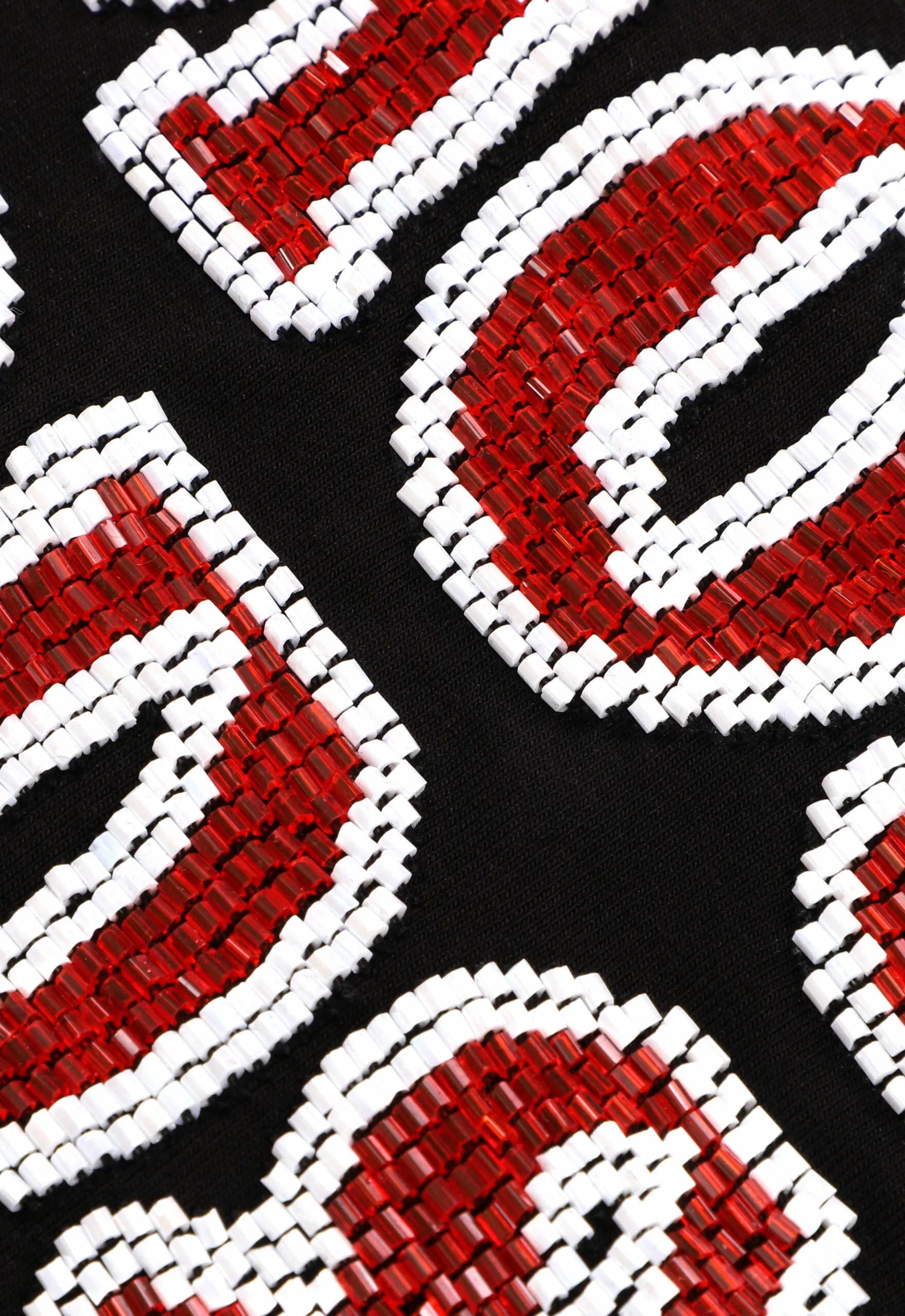 Hand Embroidered Kardana Logo Hoodie In Black