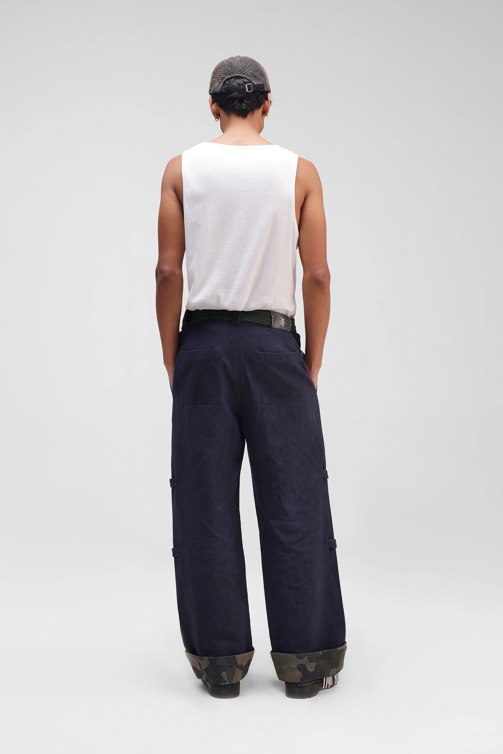 Panelled Pants In Navy