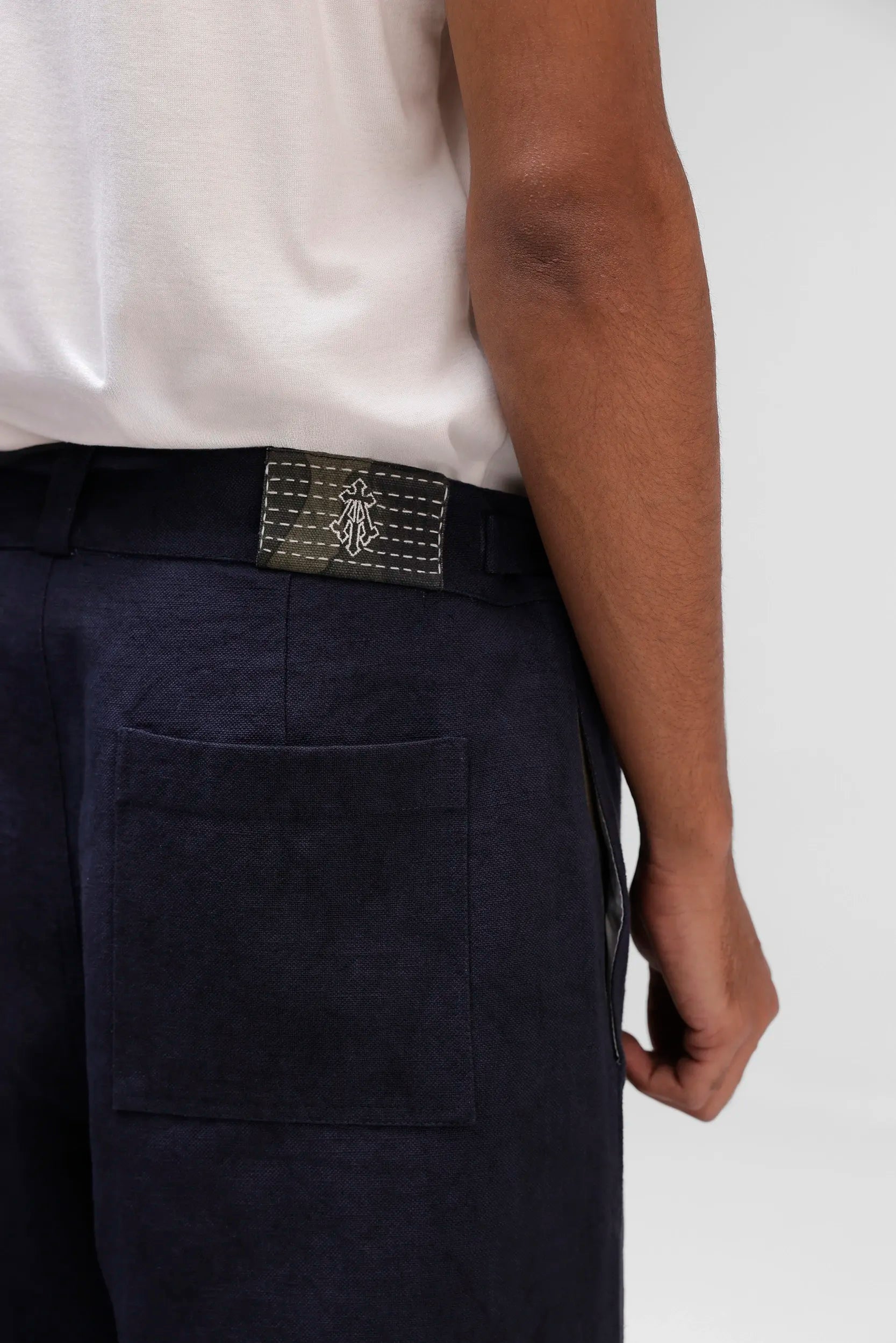 Panelled Pants In Navy