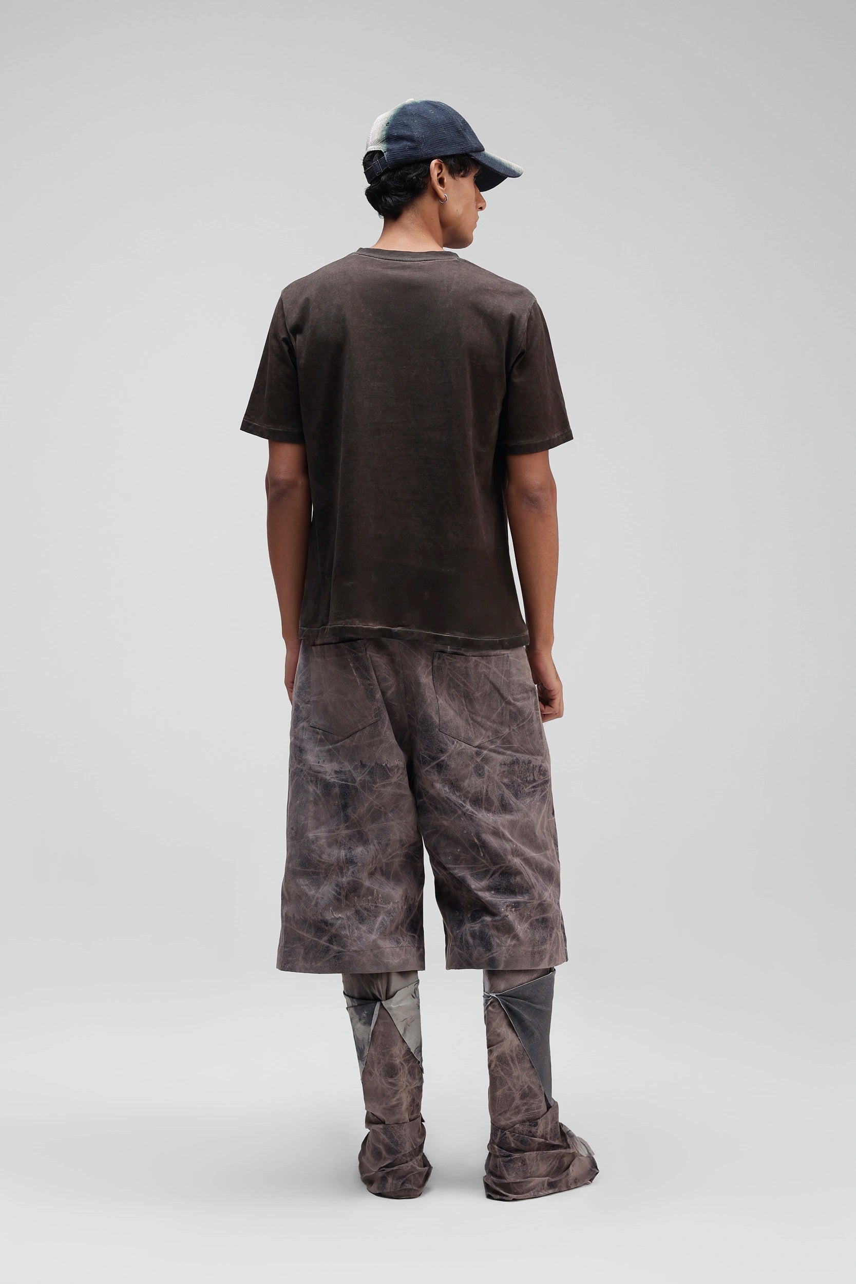 Shattered Alpha Cross Relaxed Tee with Pigment Wash