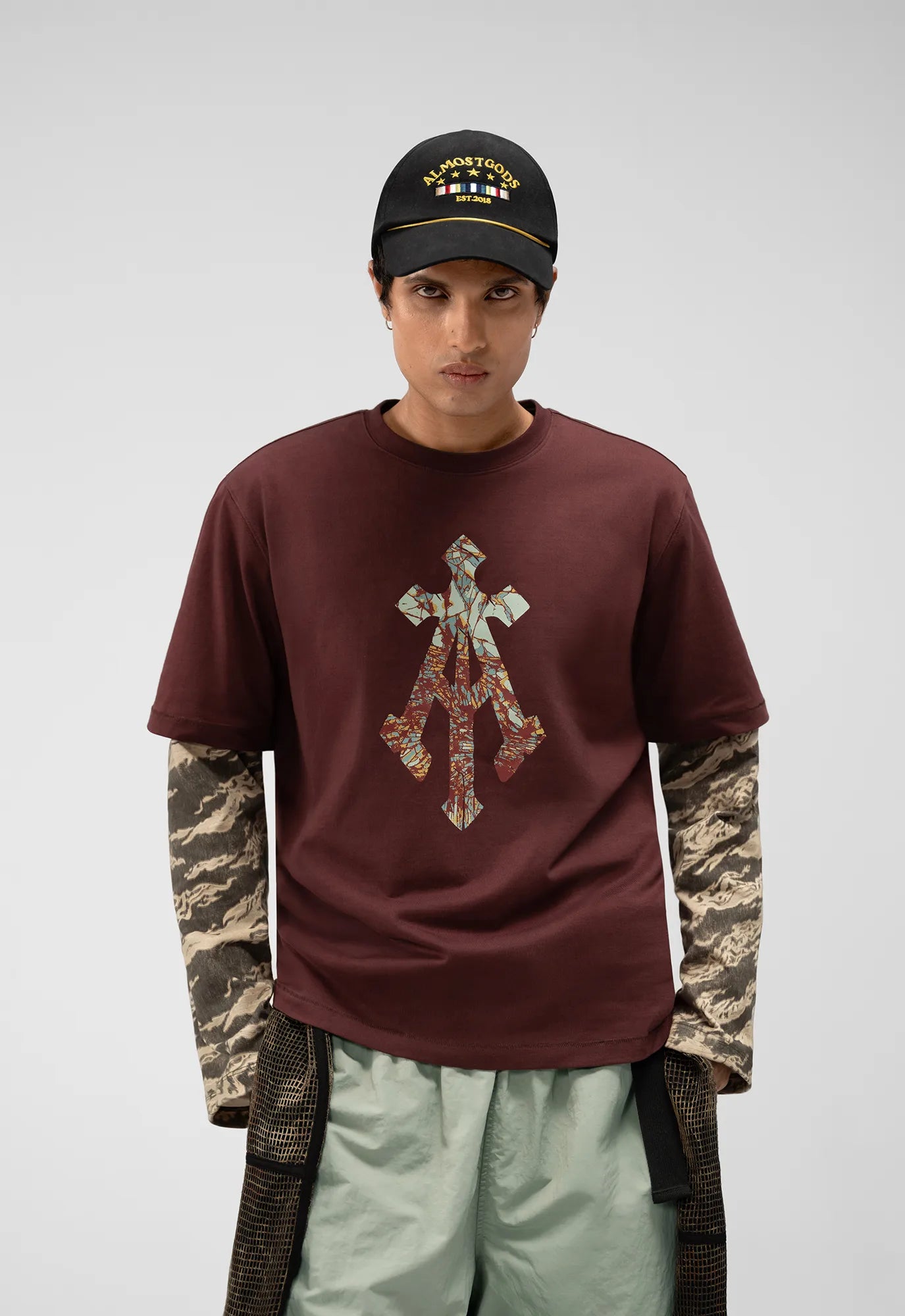 Shattered Alpha Cross Relaxed Tee