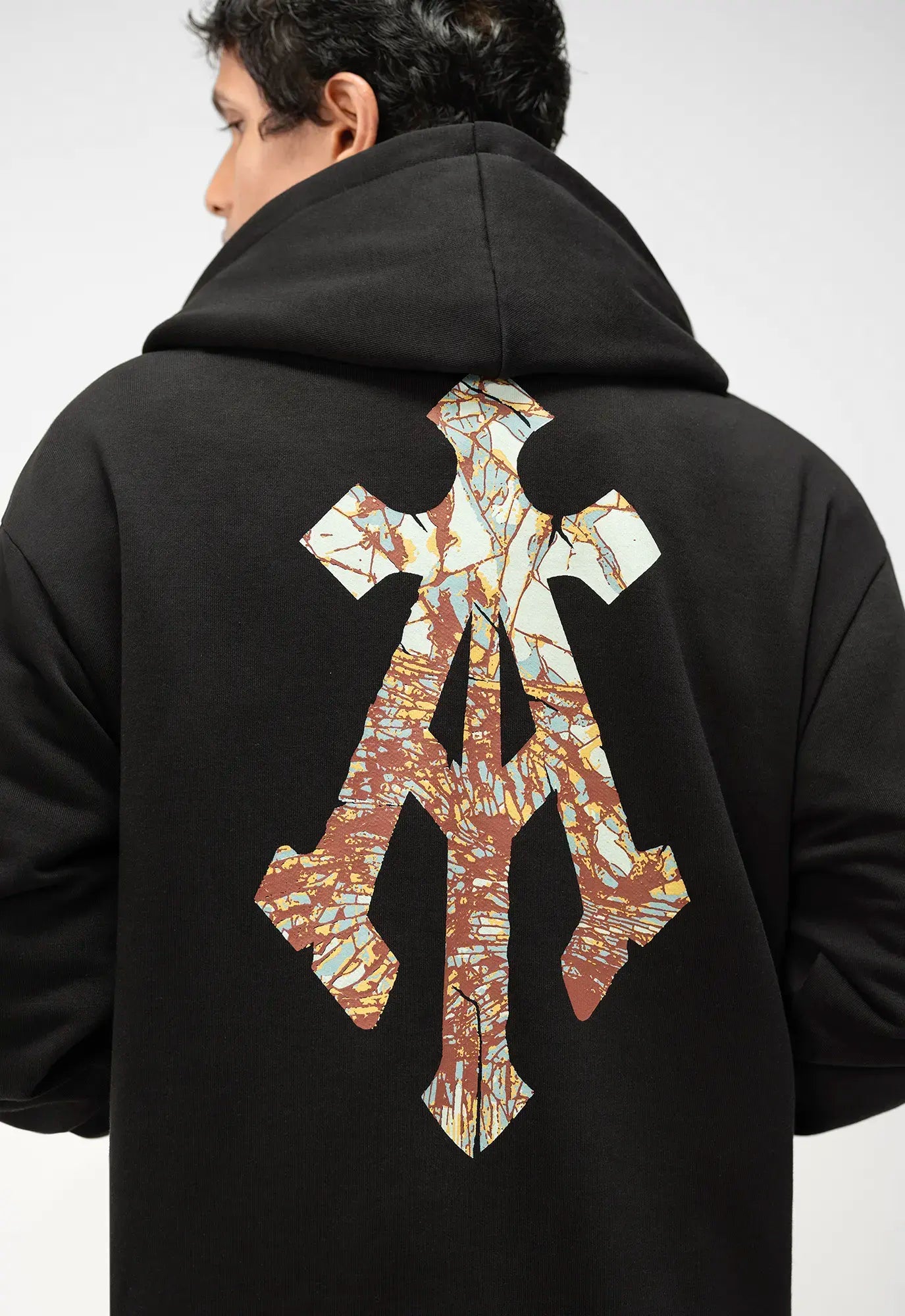 Shattered Alpha Cross Hoodie