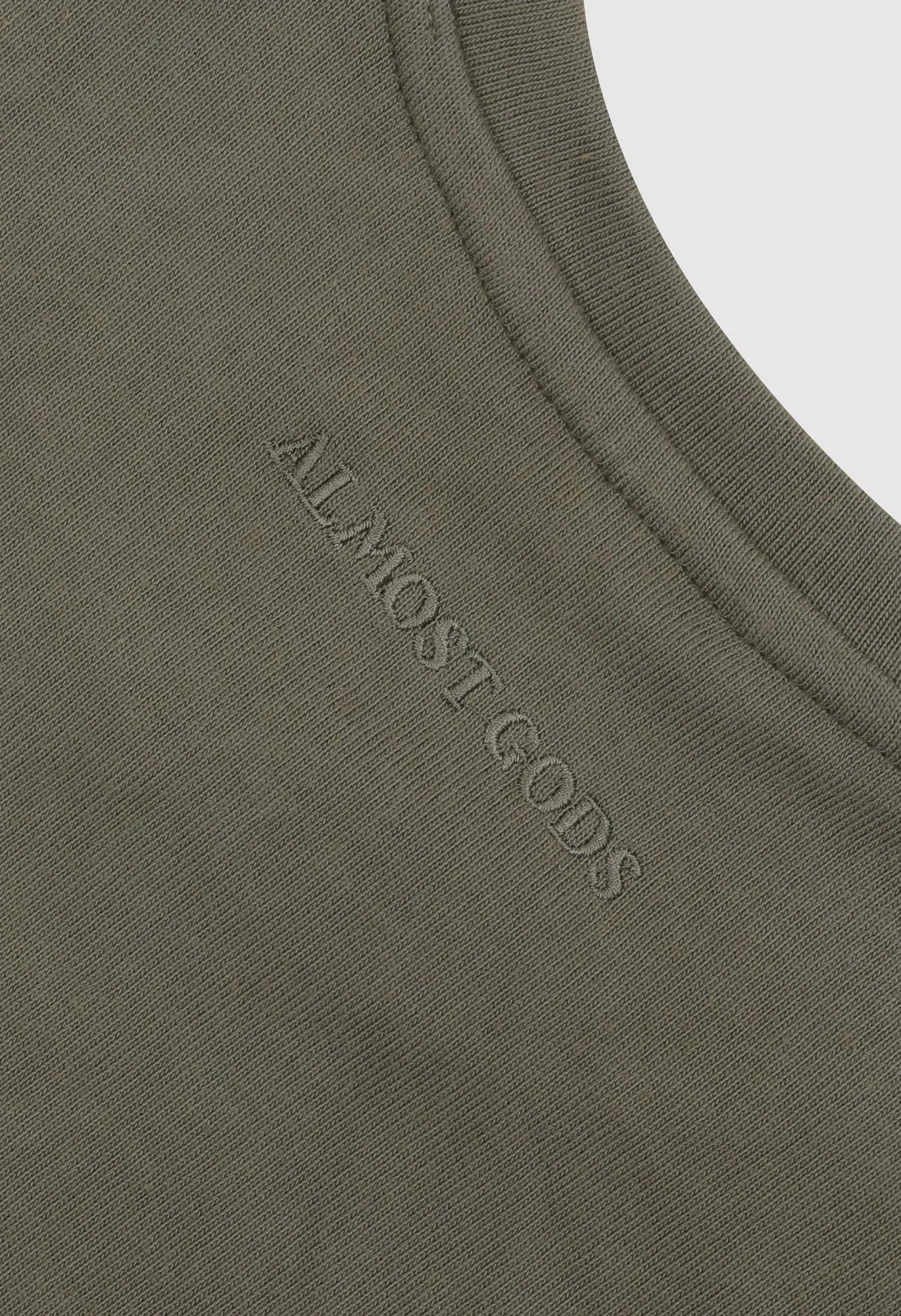 Alpha Cross Dip-Dye Relaxed Tee in Green