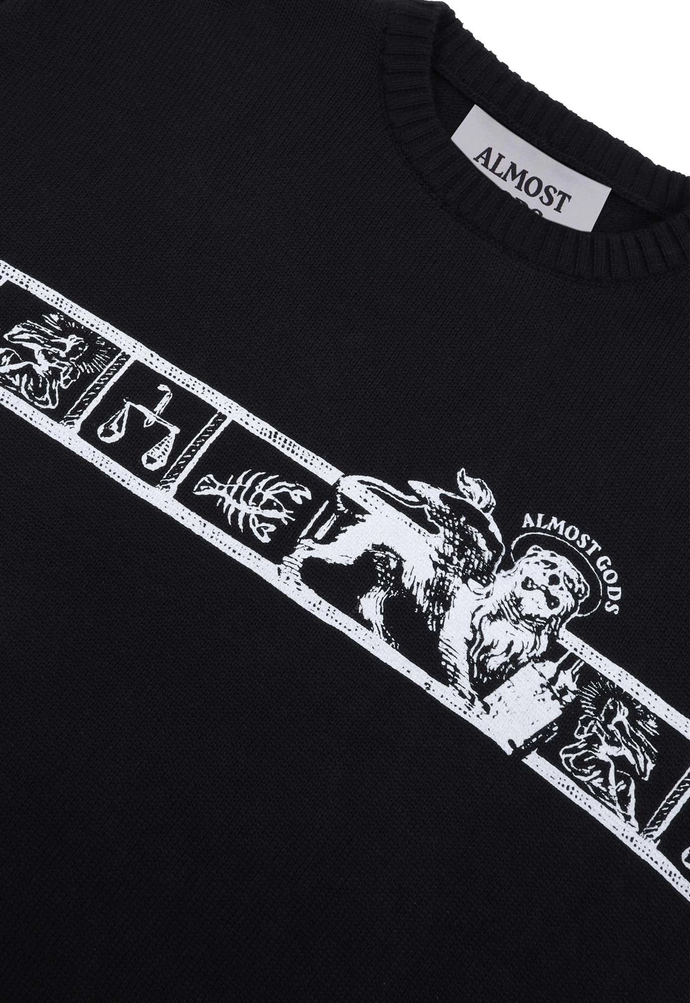 Zodiac Knit Sweater in Black