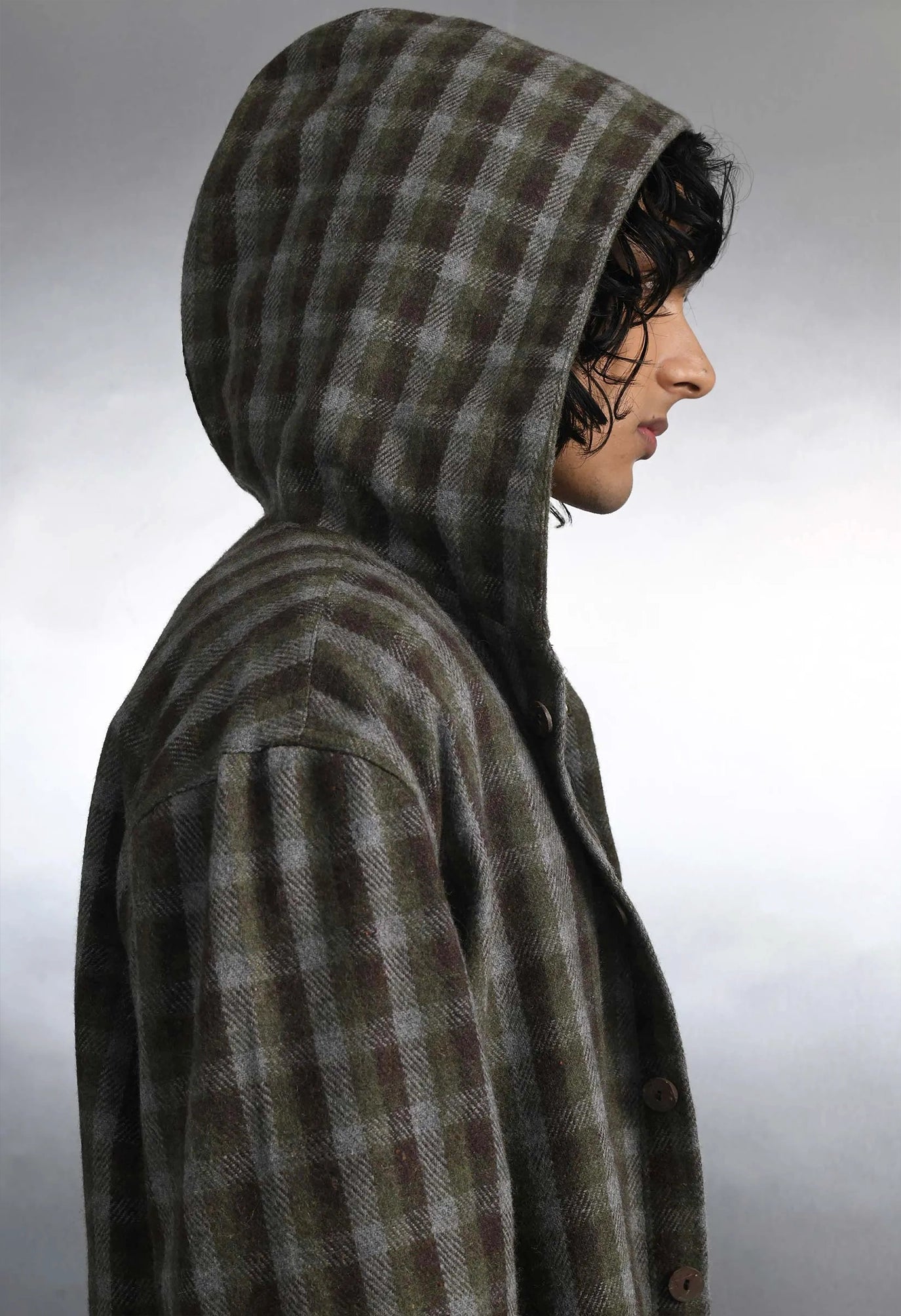 Tartan Over-Shirt With Hood