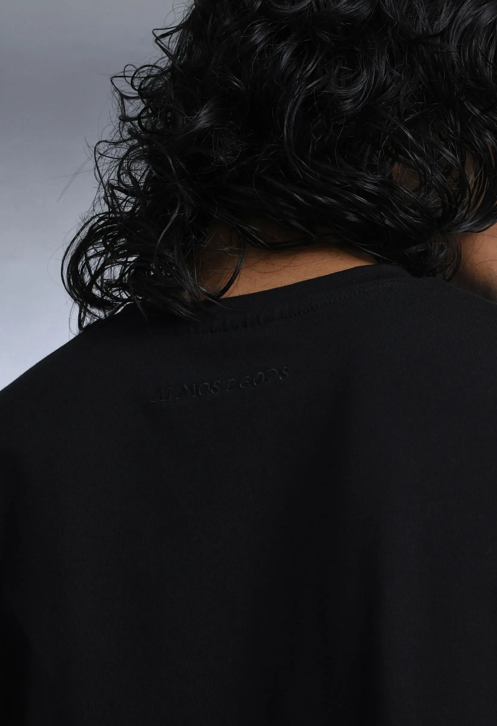 Alpha Cross Zari Embroidered Relaxed Tee