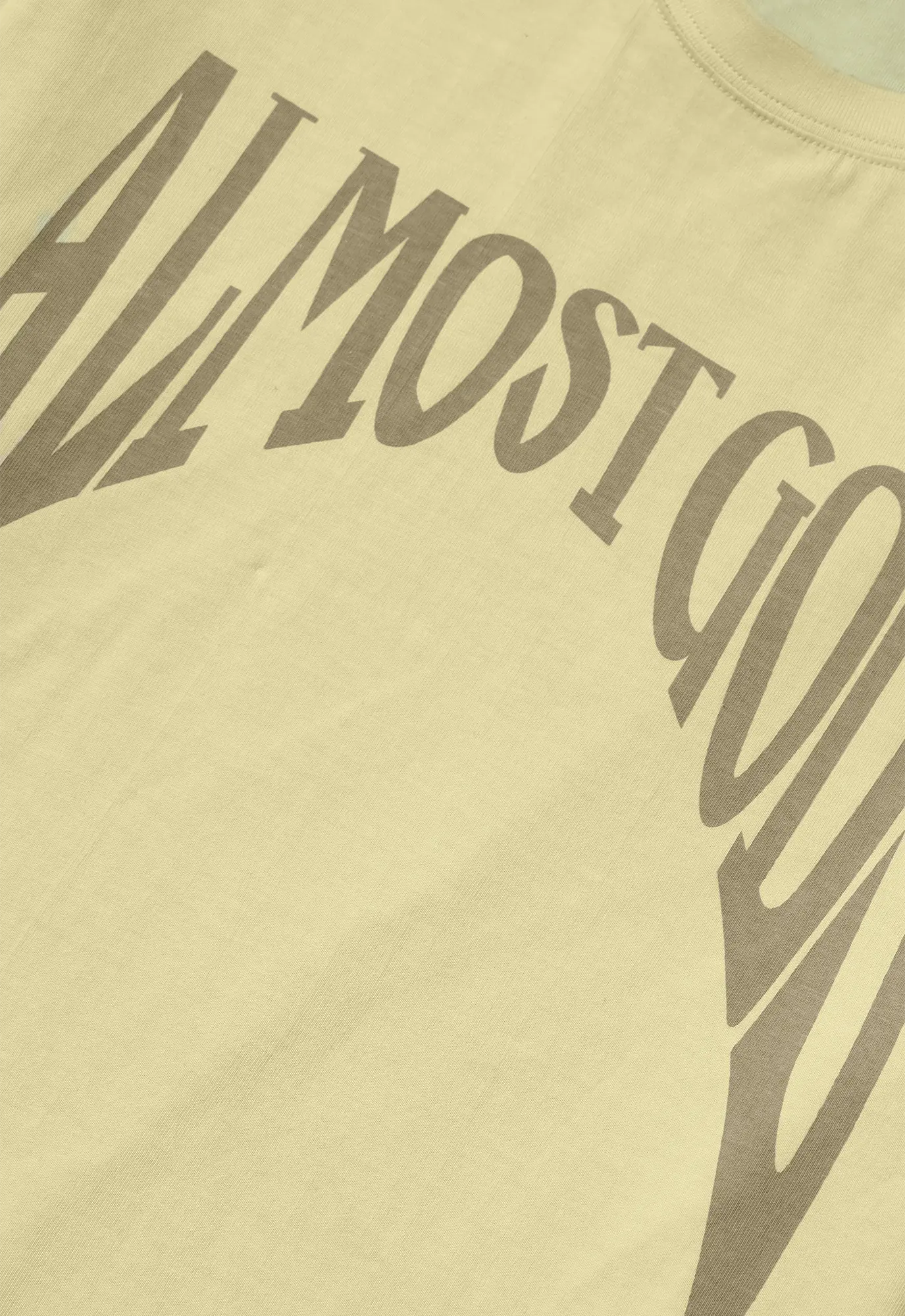 Gothic Relaxed Tee in Butter Yellow