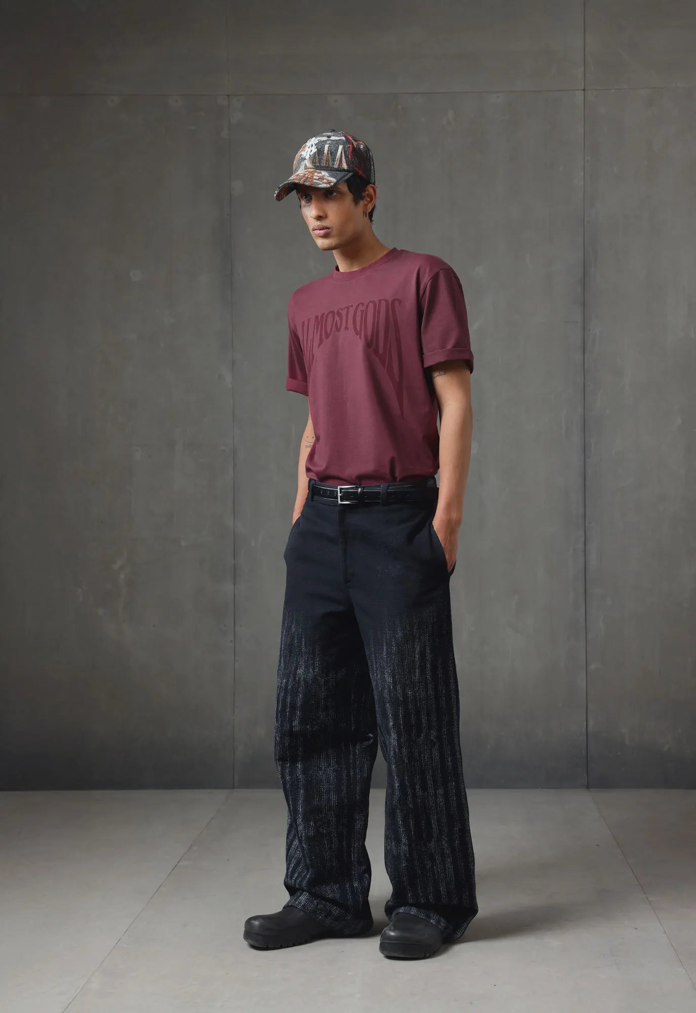 Gothic Relaxed Tee in Plum