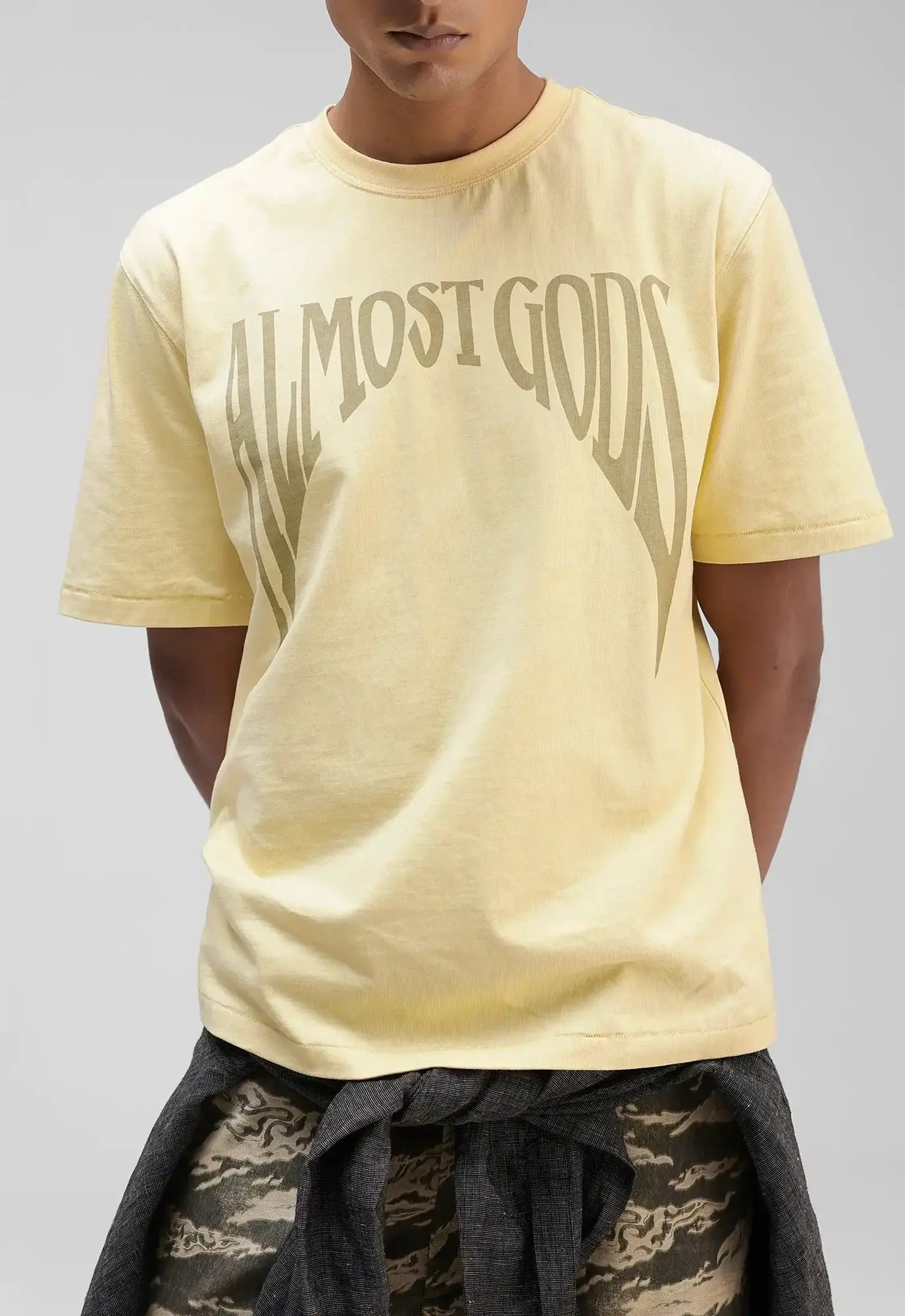 Gothic Relaxed Tee in Butter Yellow
