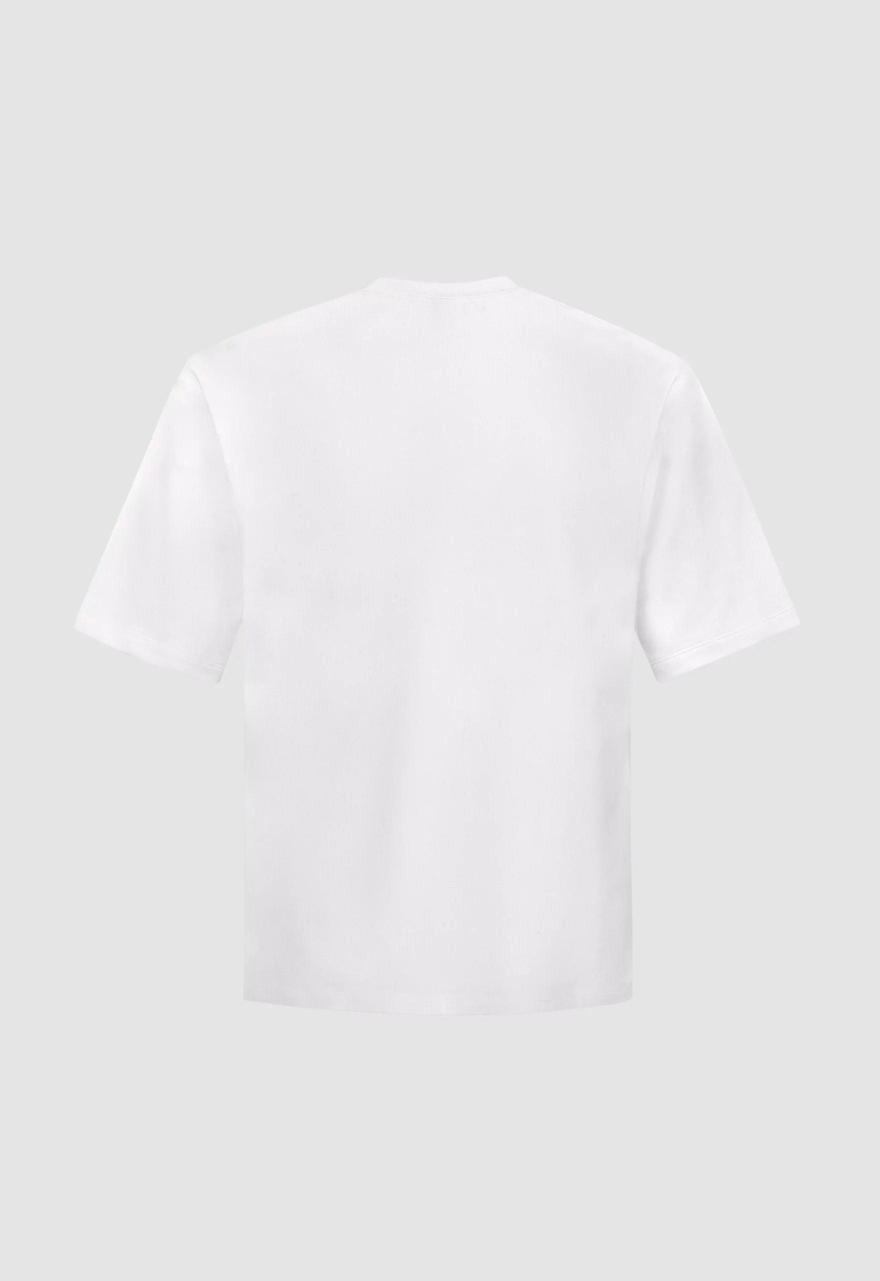 Burning Heart Boxy Tee In White