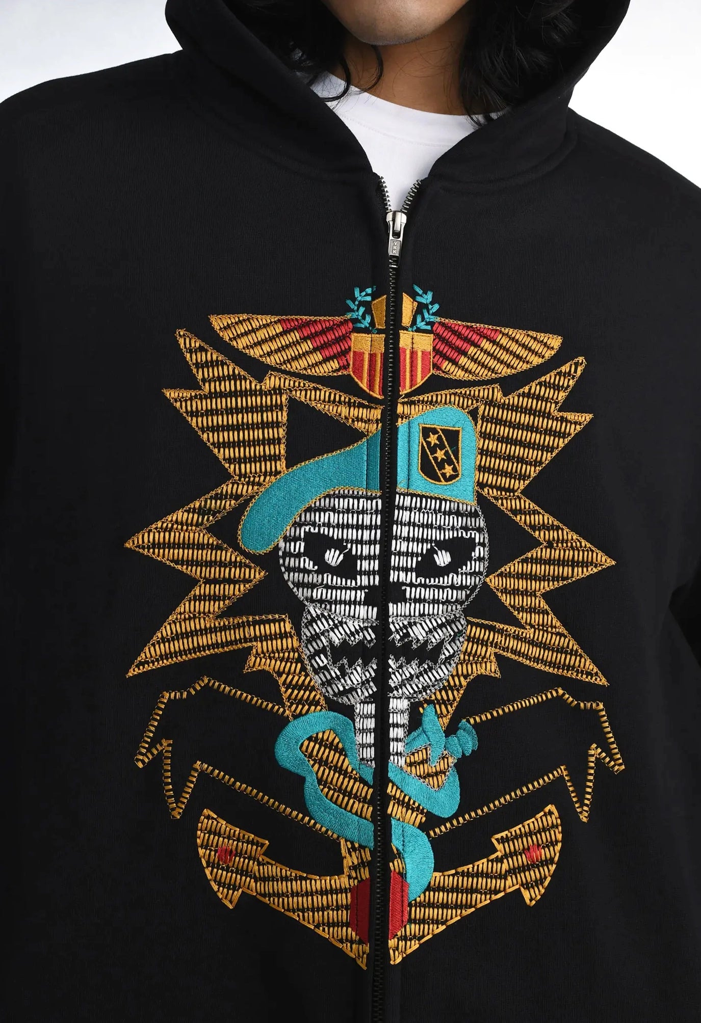 Insignia Embroidered Zip Hoodie