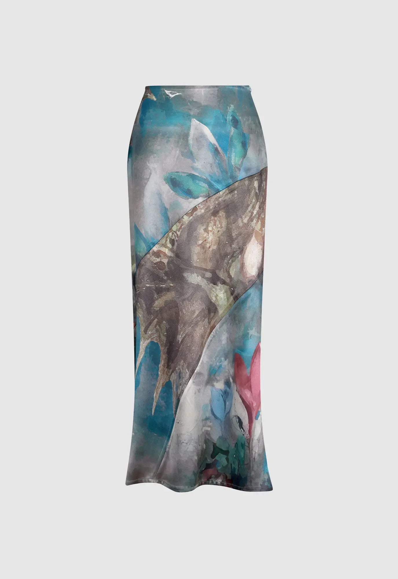 Dream Of The Orient Midi Satin Skirt