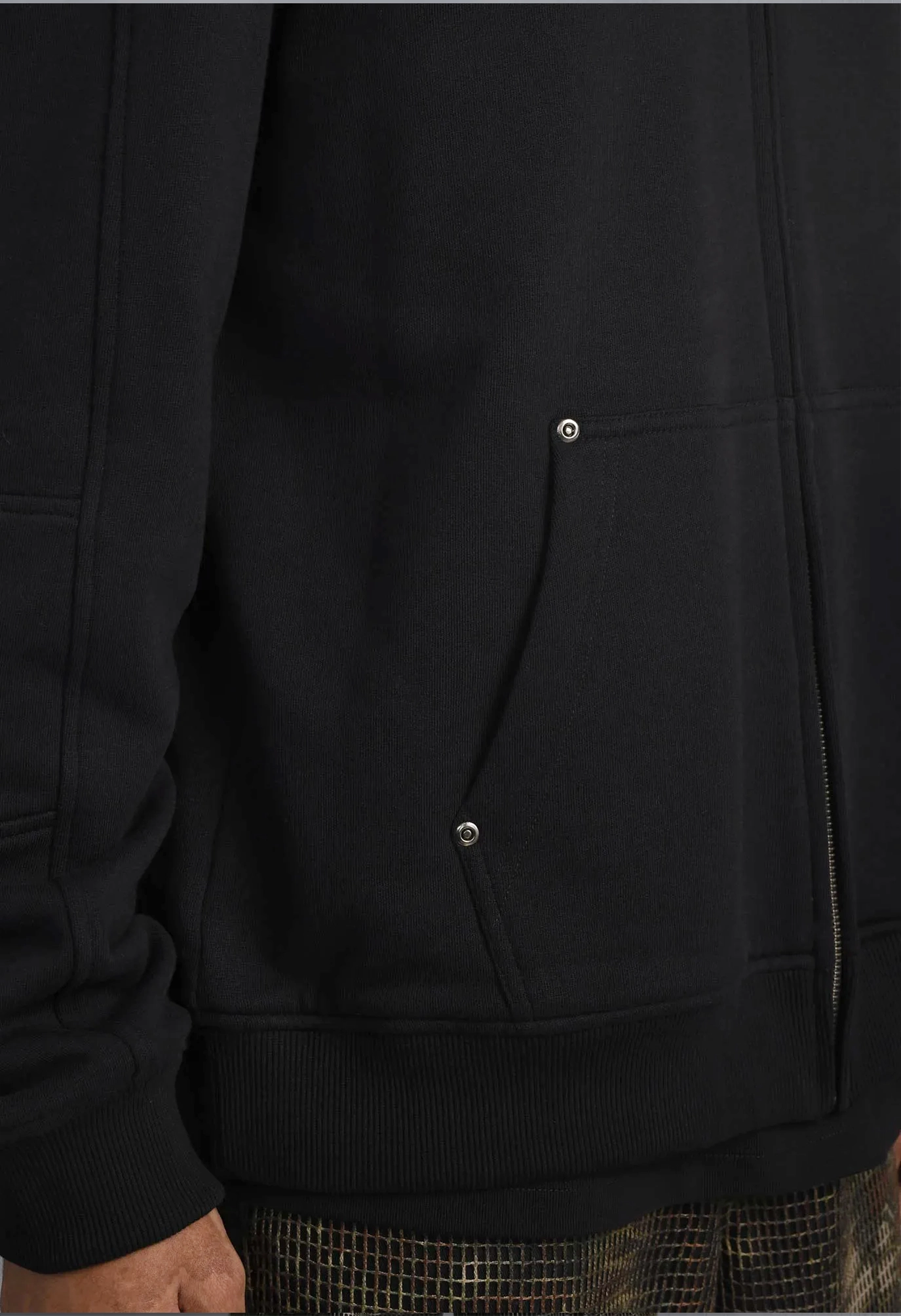 Alpha Cross Embroidered Zip Hoodie