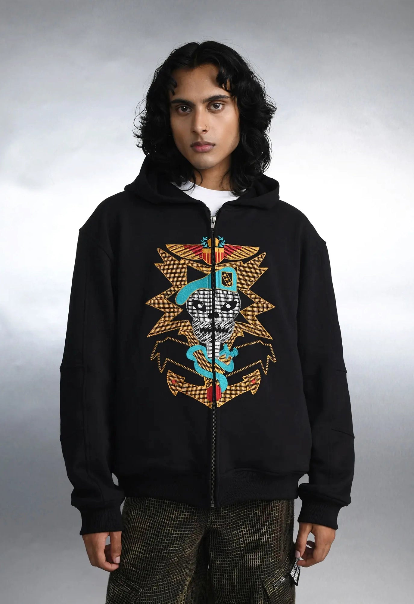 Insignia Embroidered Zip Hoodie