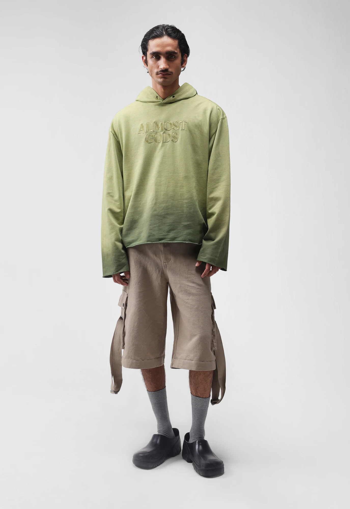Logo Dip-Dye Oversized Jersey Hoodie