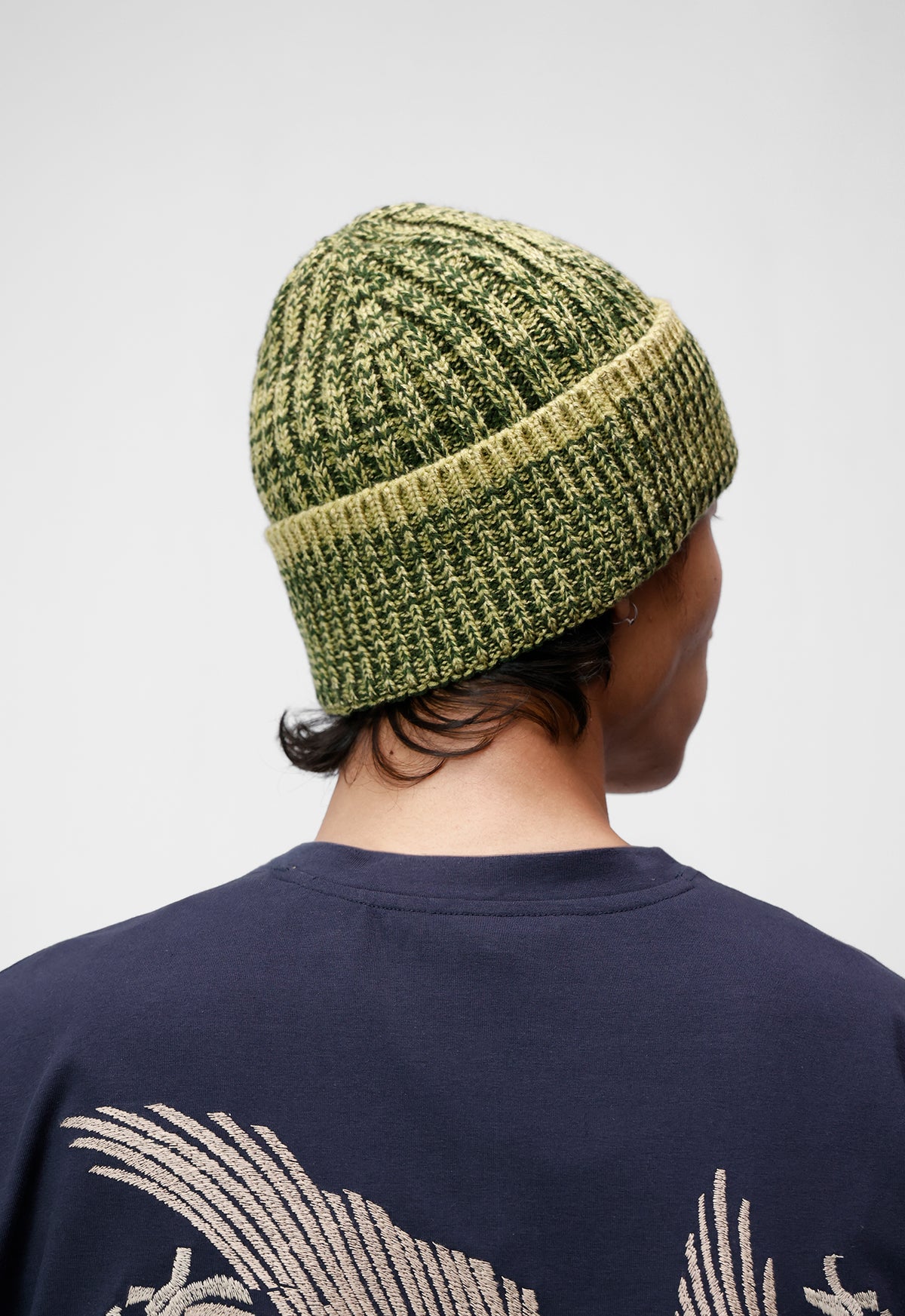 Logo Embroidered Melange Beanie