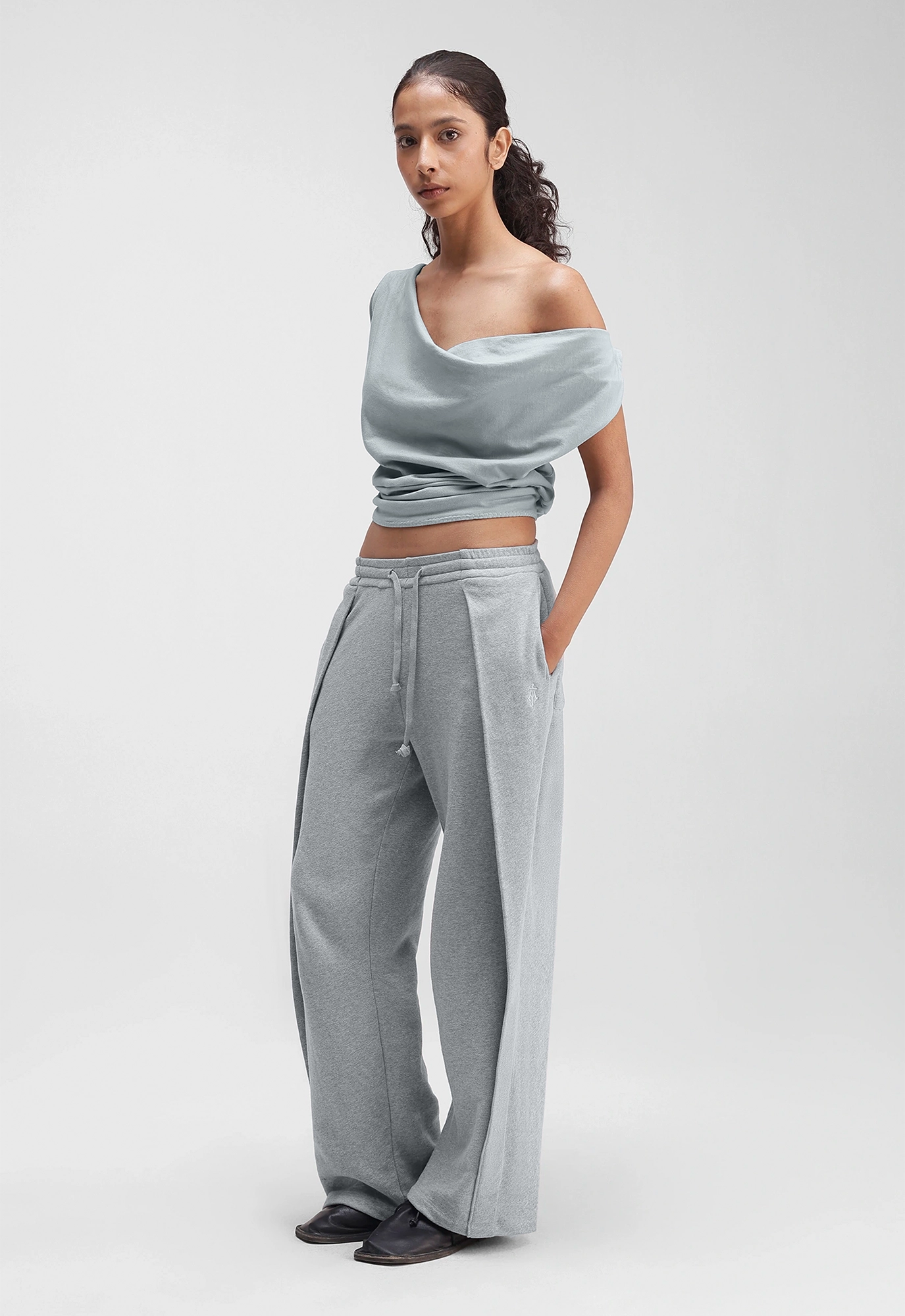 Drape Sweat Pants in Grey