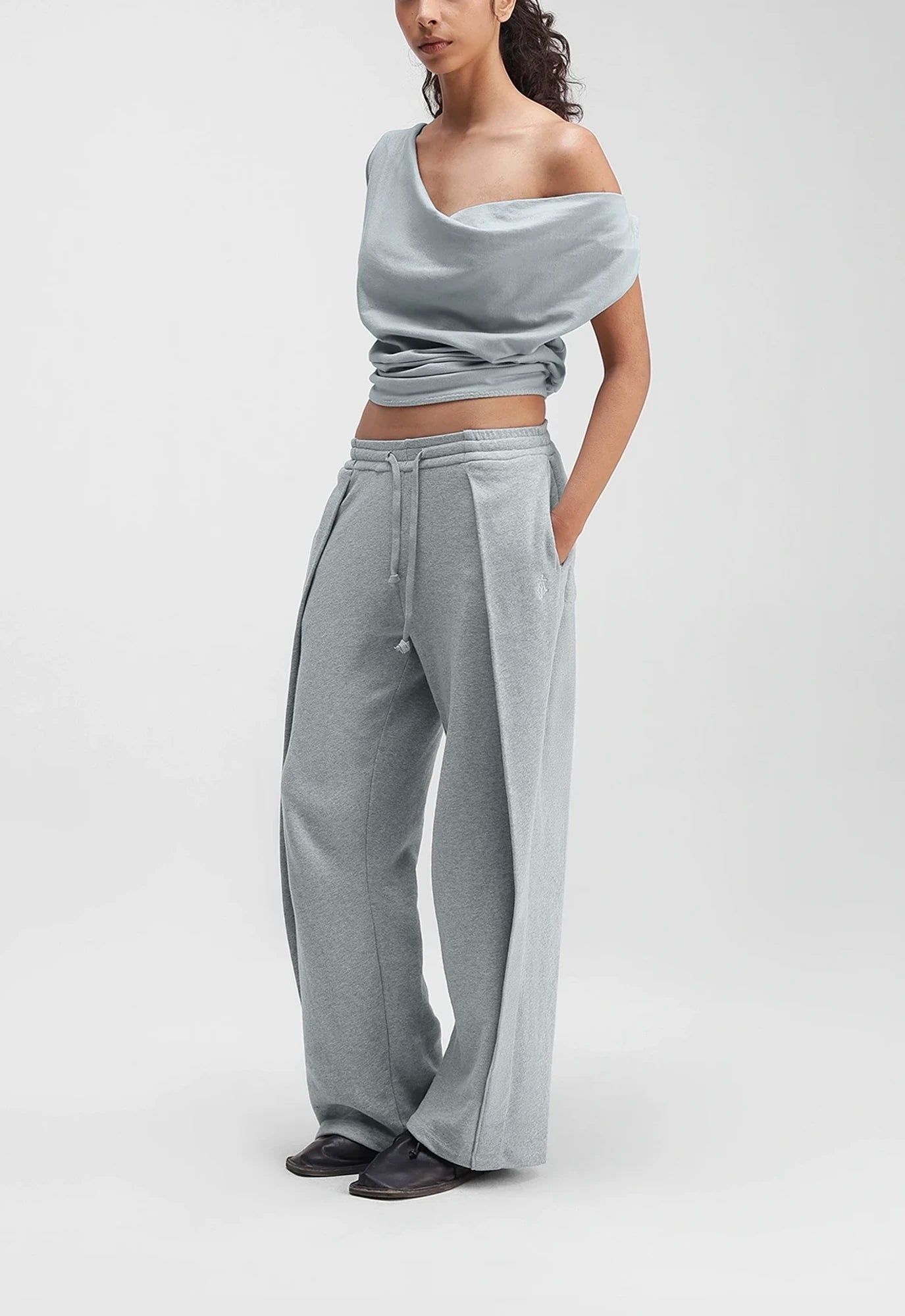 Drape Sweat Pants in Grey