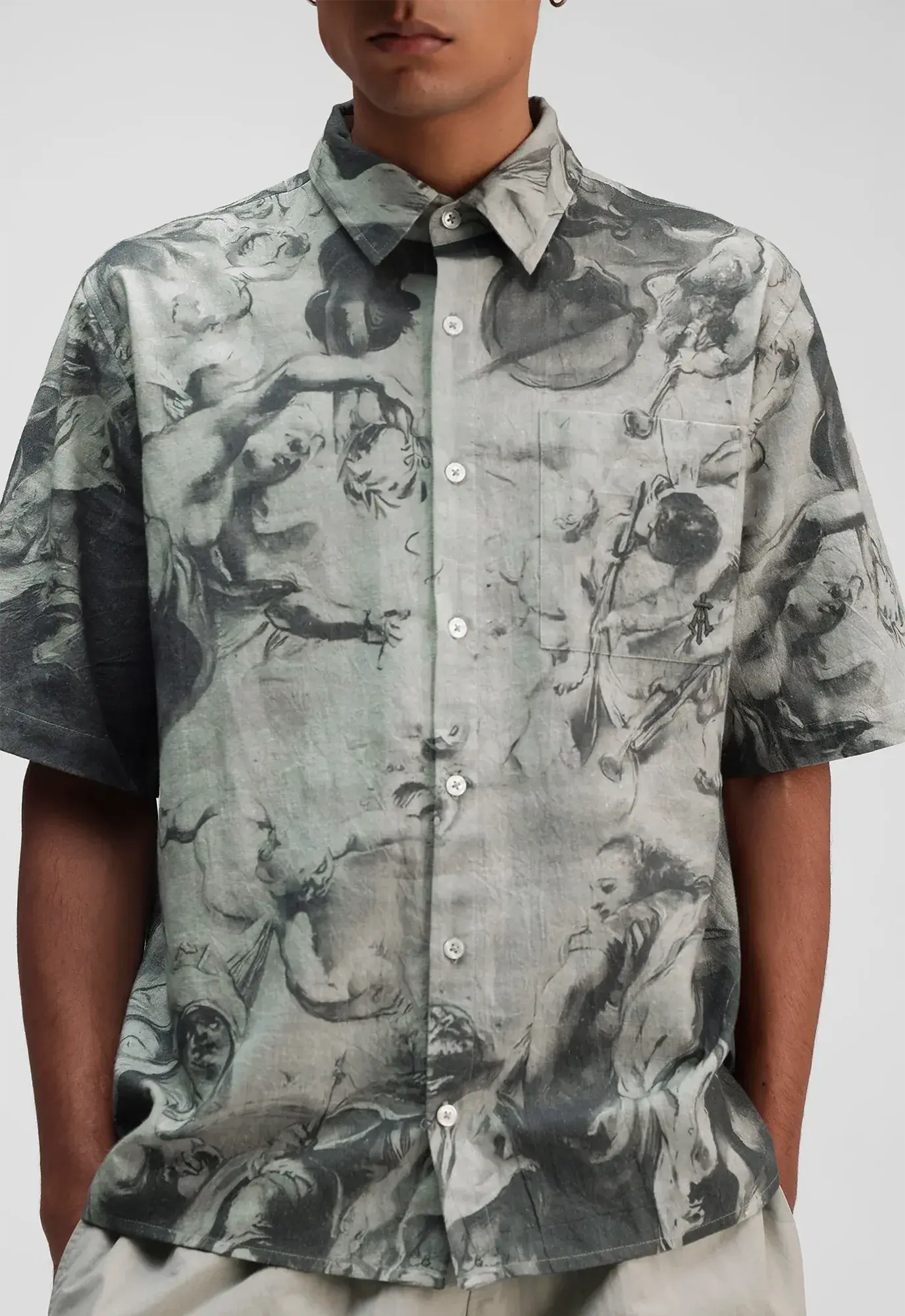 Ascension Linen Relaxed Shirt in Grey