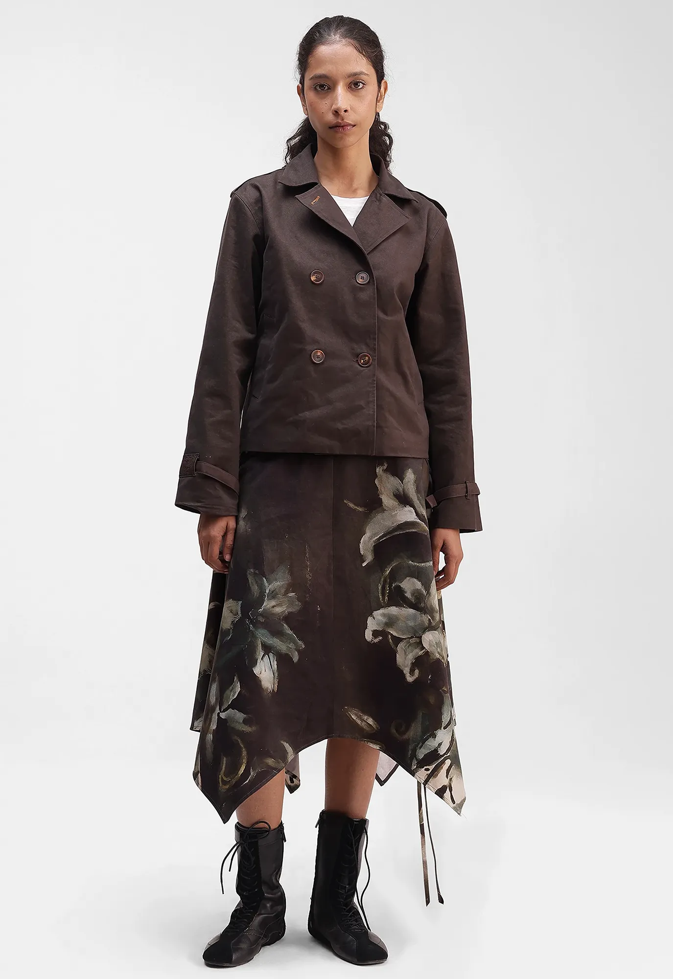 Lilies Panelled Skirt