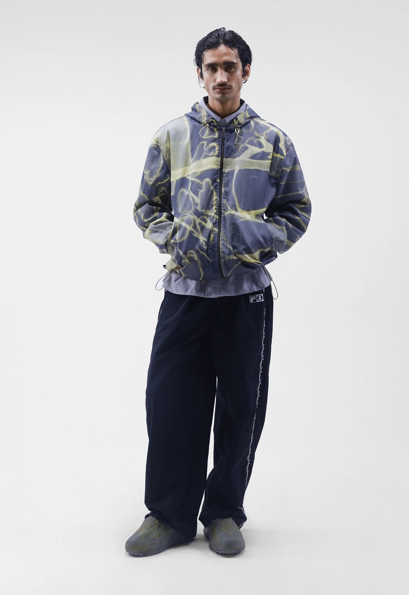 Felt Thorn Bloom Relaxed Windbreaker Jacket