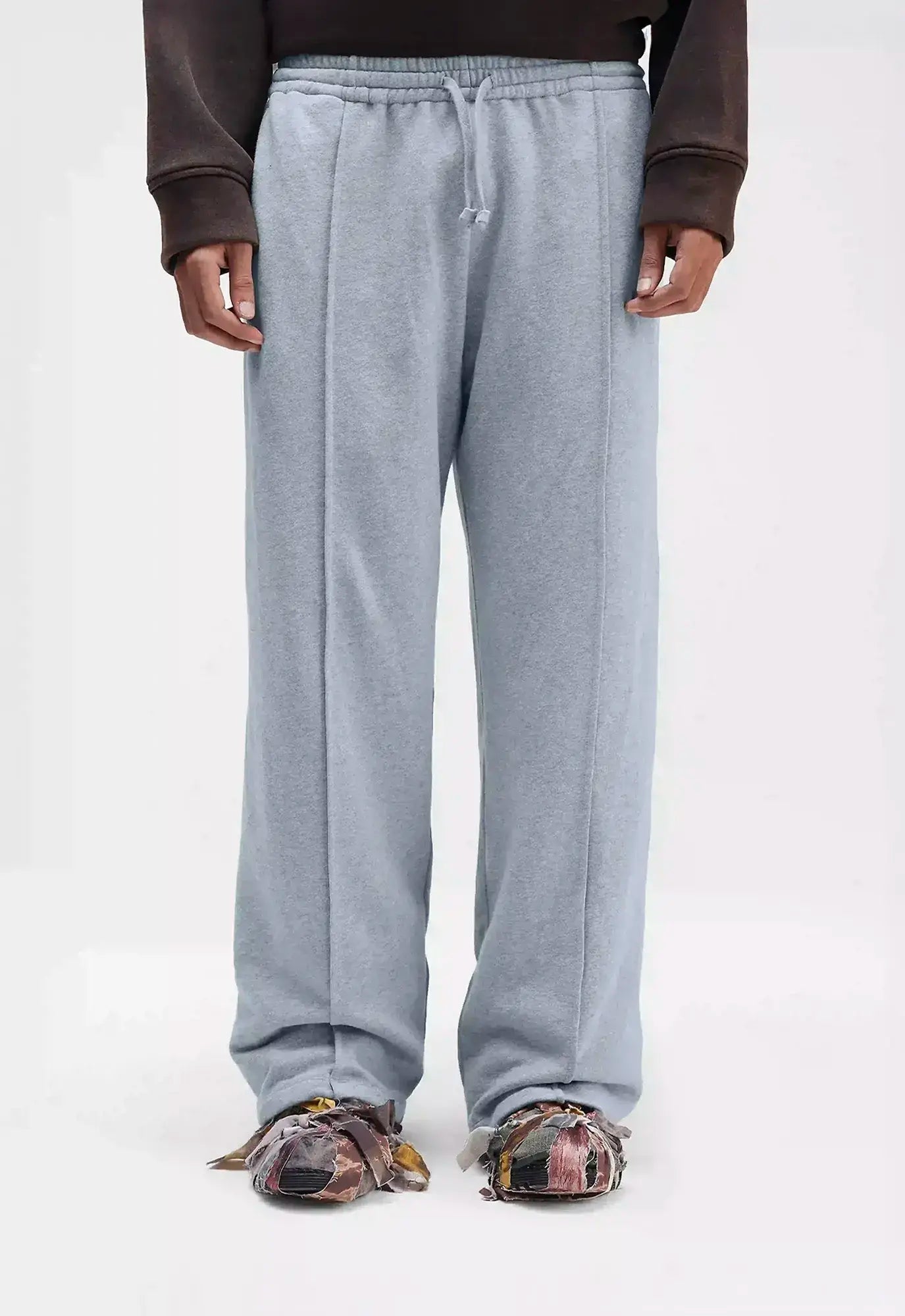 Pleated Sweatpants in Grey