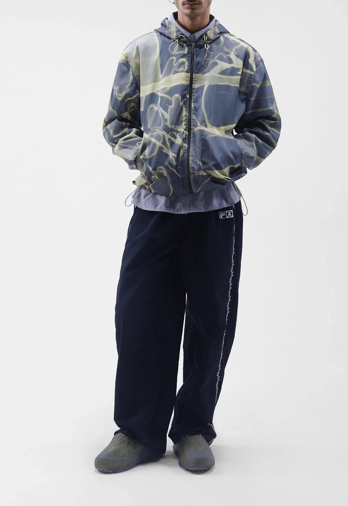 Felt Thorn Bloom Relaxed Windbreaker Jacket