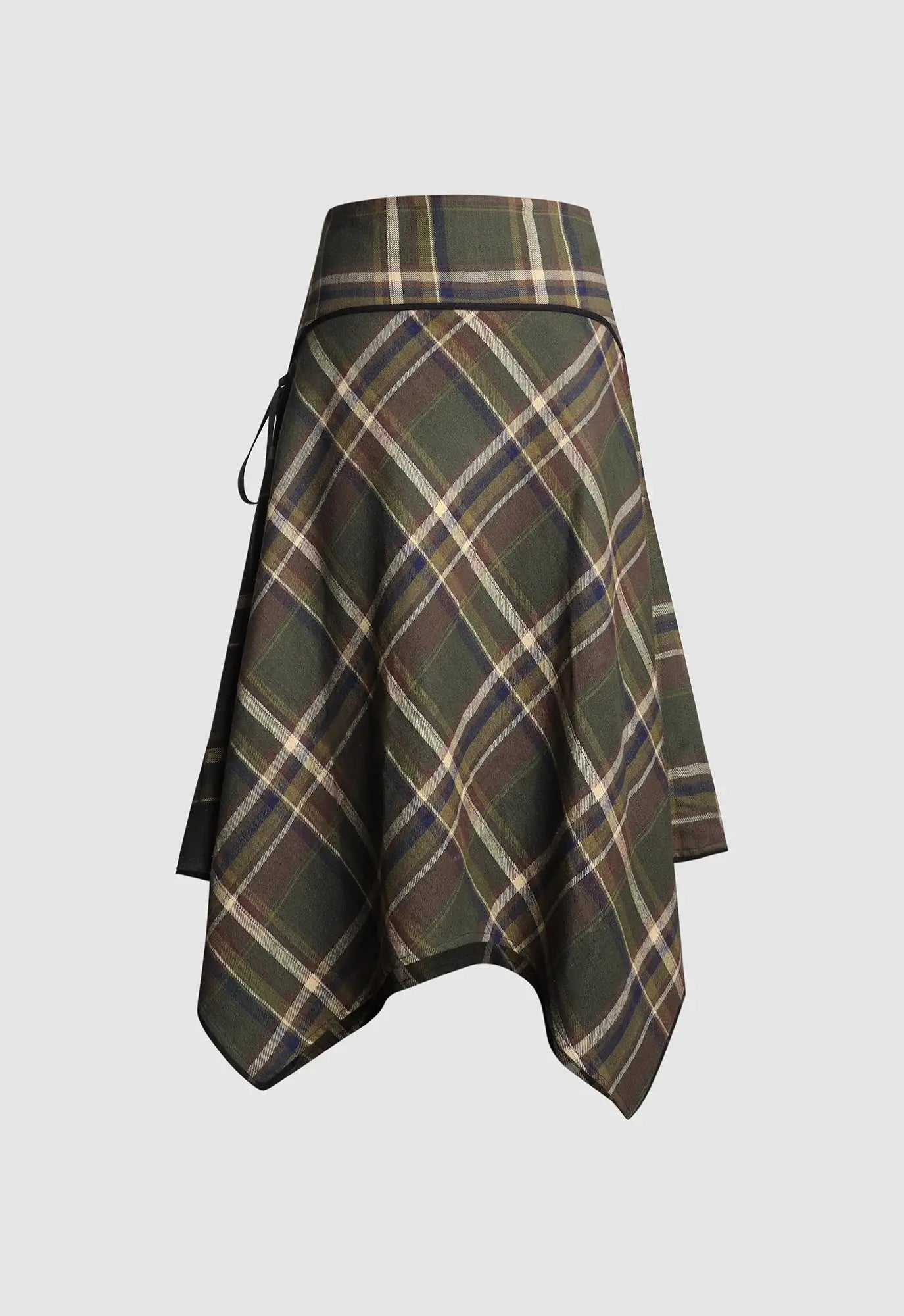 Plaid Panel Skirt