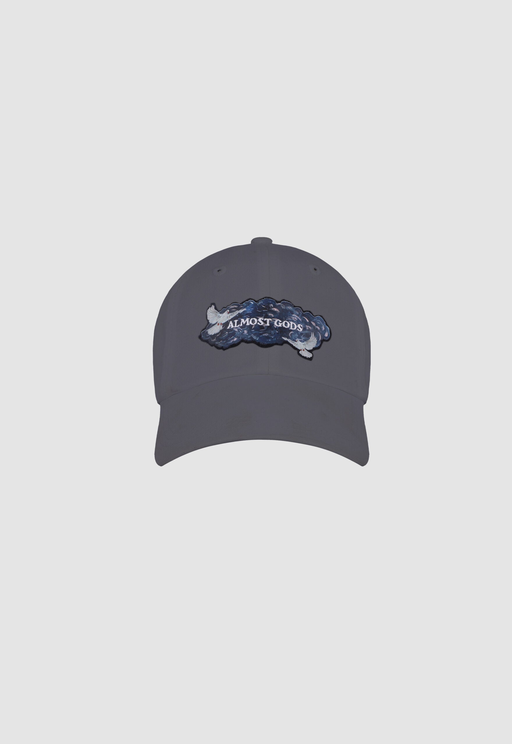 All Seeing Embroidered Cap In Grey