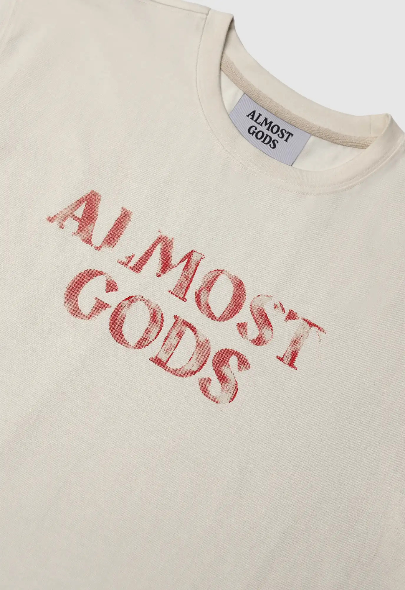Logo Relaxed Tee in Off White