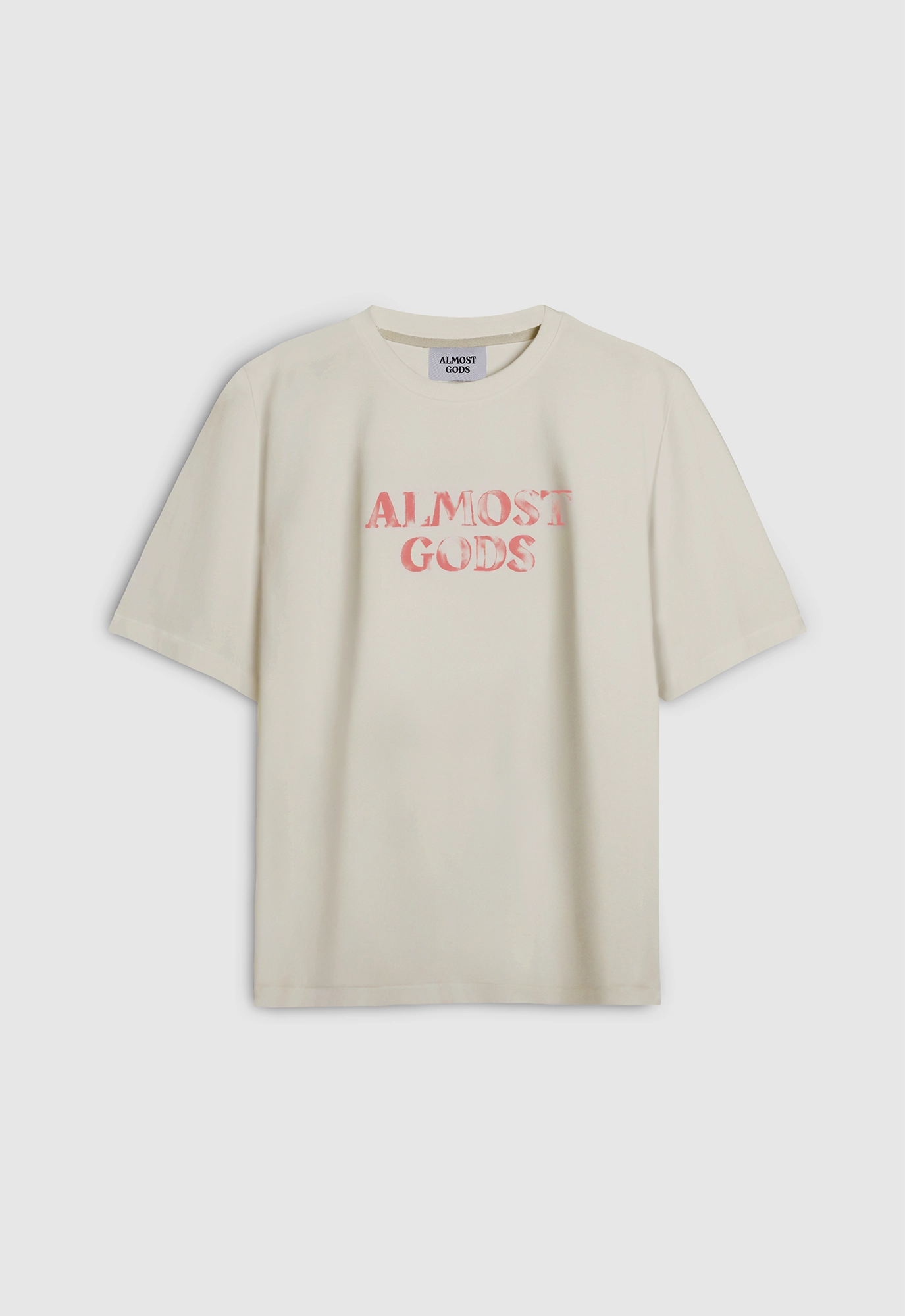 Logo Relaxed Tee in Off White