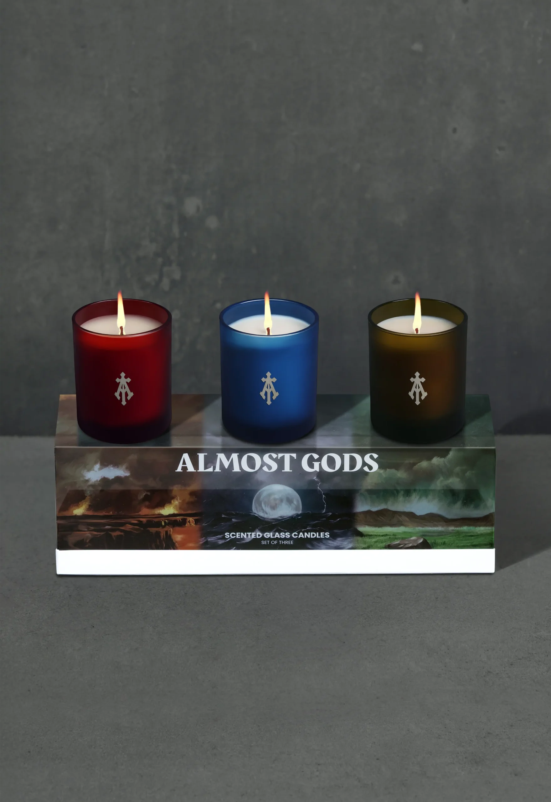 Glass Candles - Set of 3