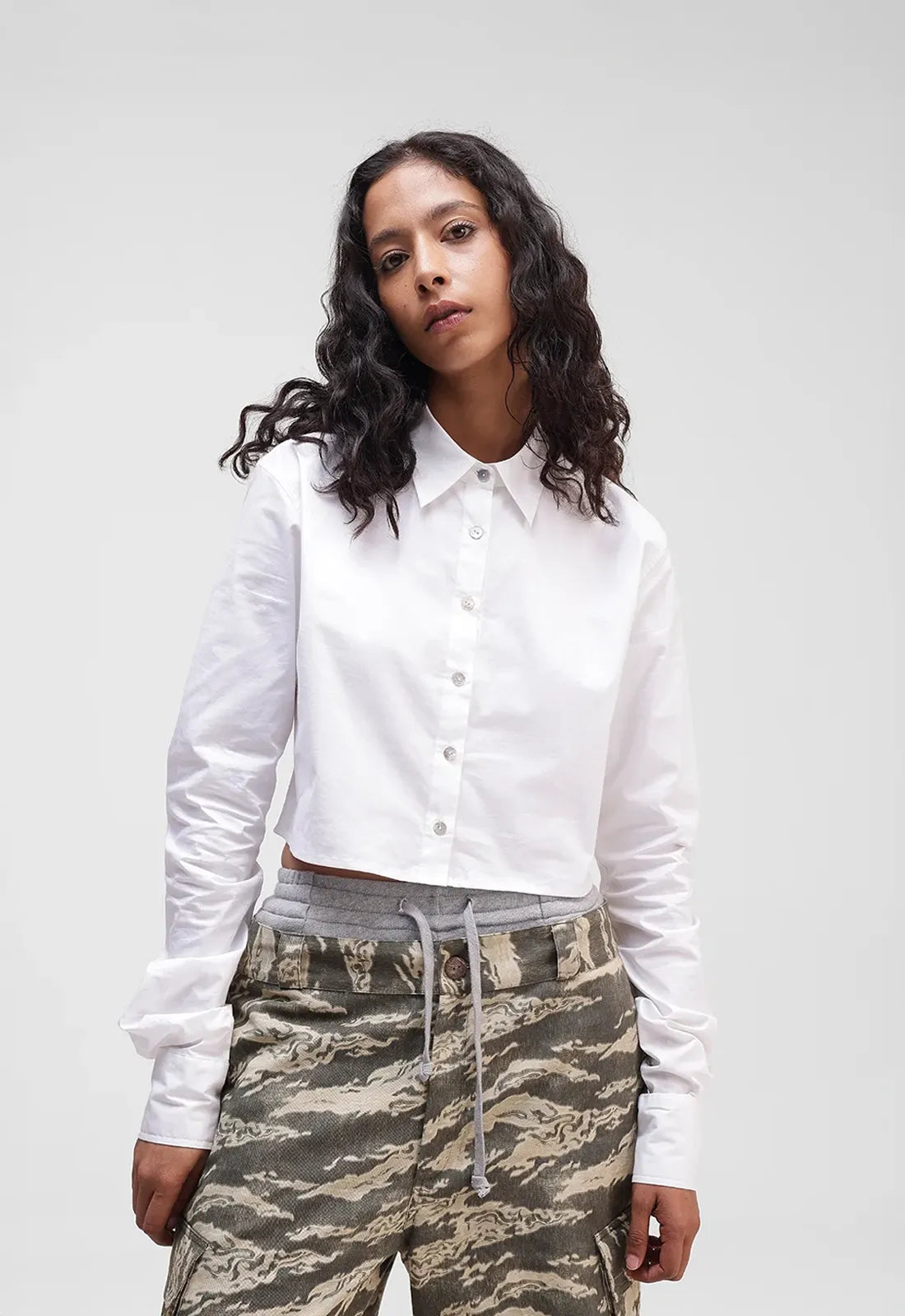 Long Sleeve Cropped Shirt