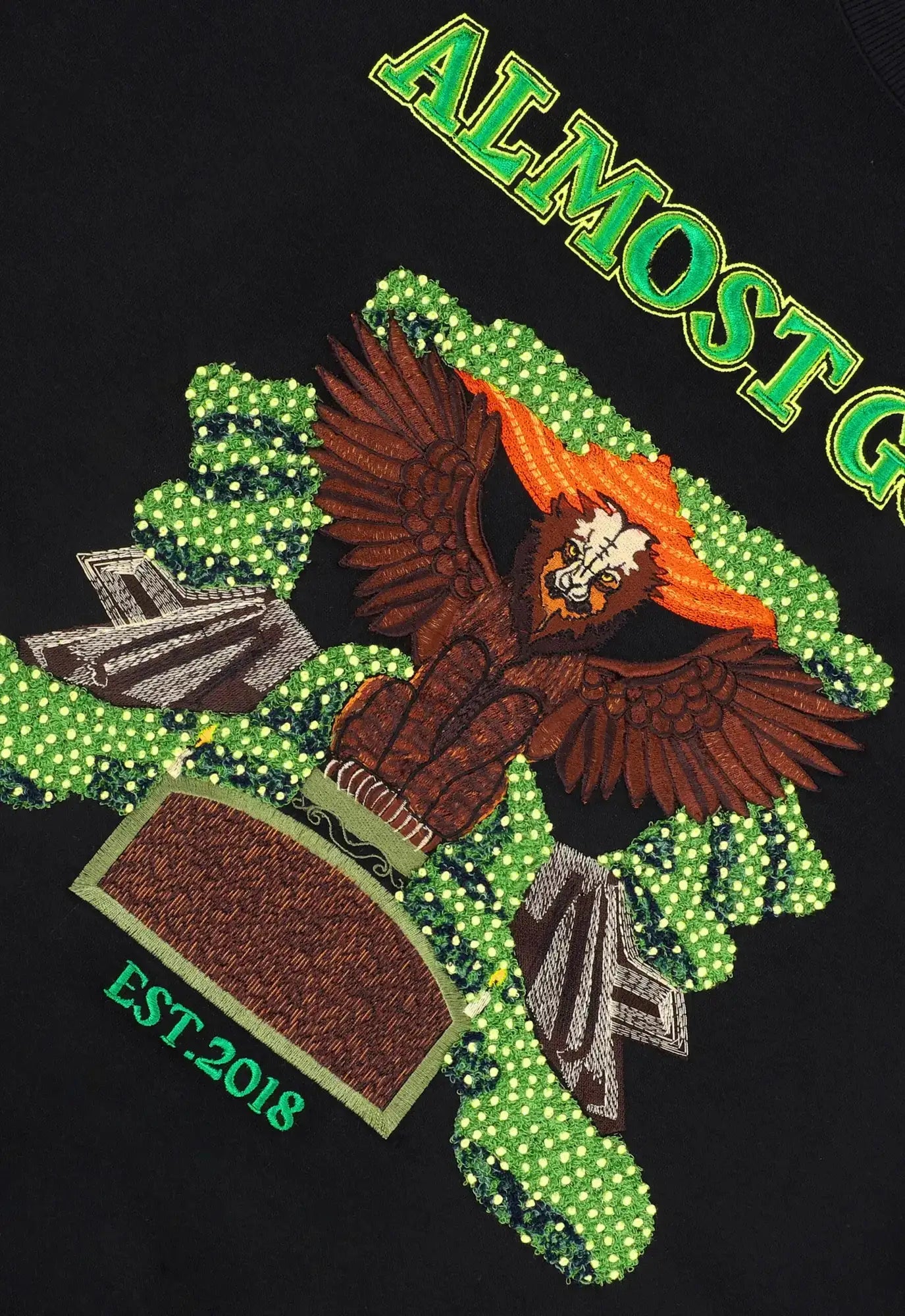 Aari Embroidered Mirage Sweatshirt In Black