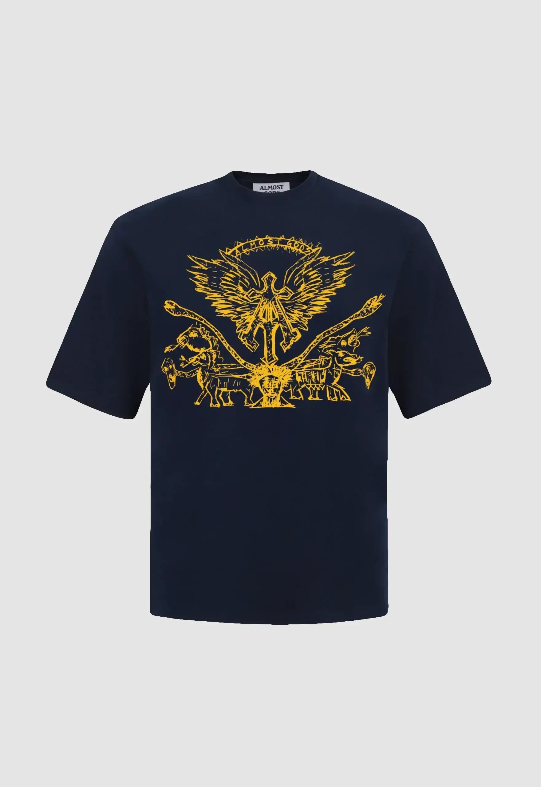 Wings Of Ascension Relaxed Tee In Navy