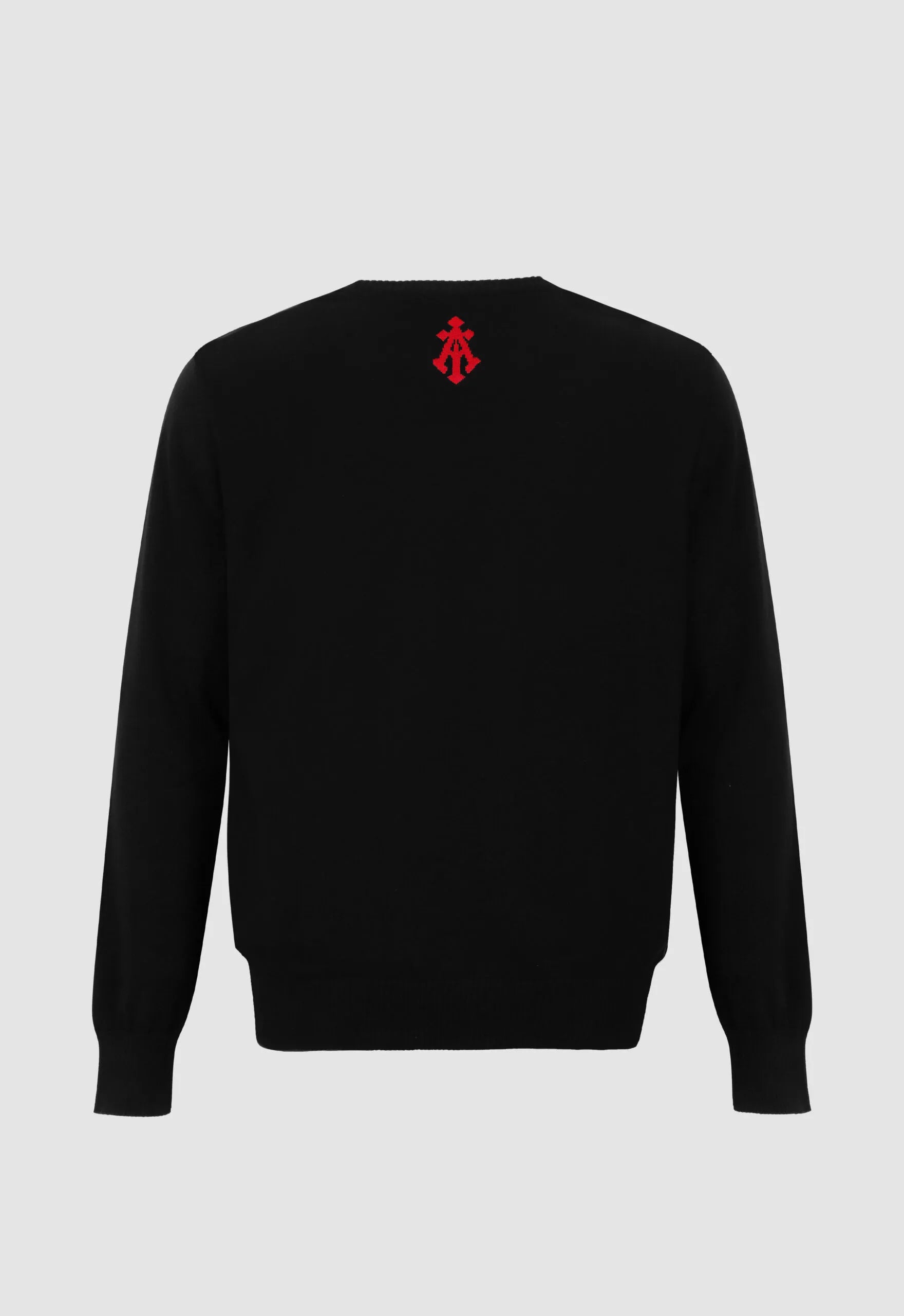 Gothic Logo Knitted Sweater In Black