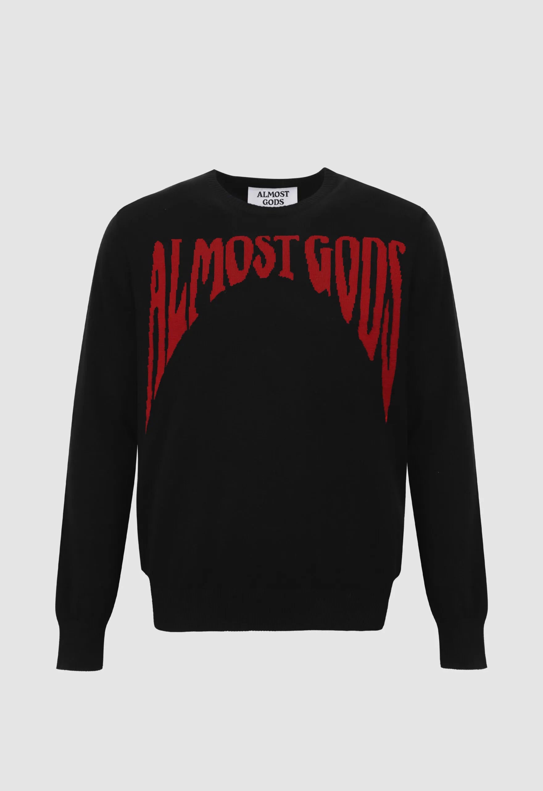 Gothic Logo Knitted Sweater In Black