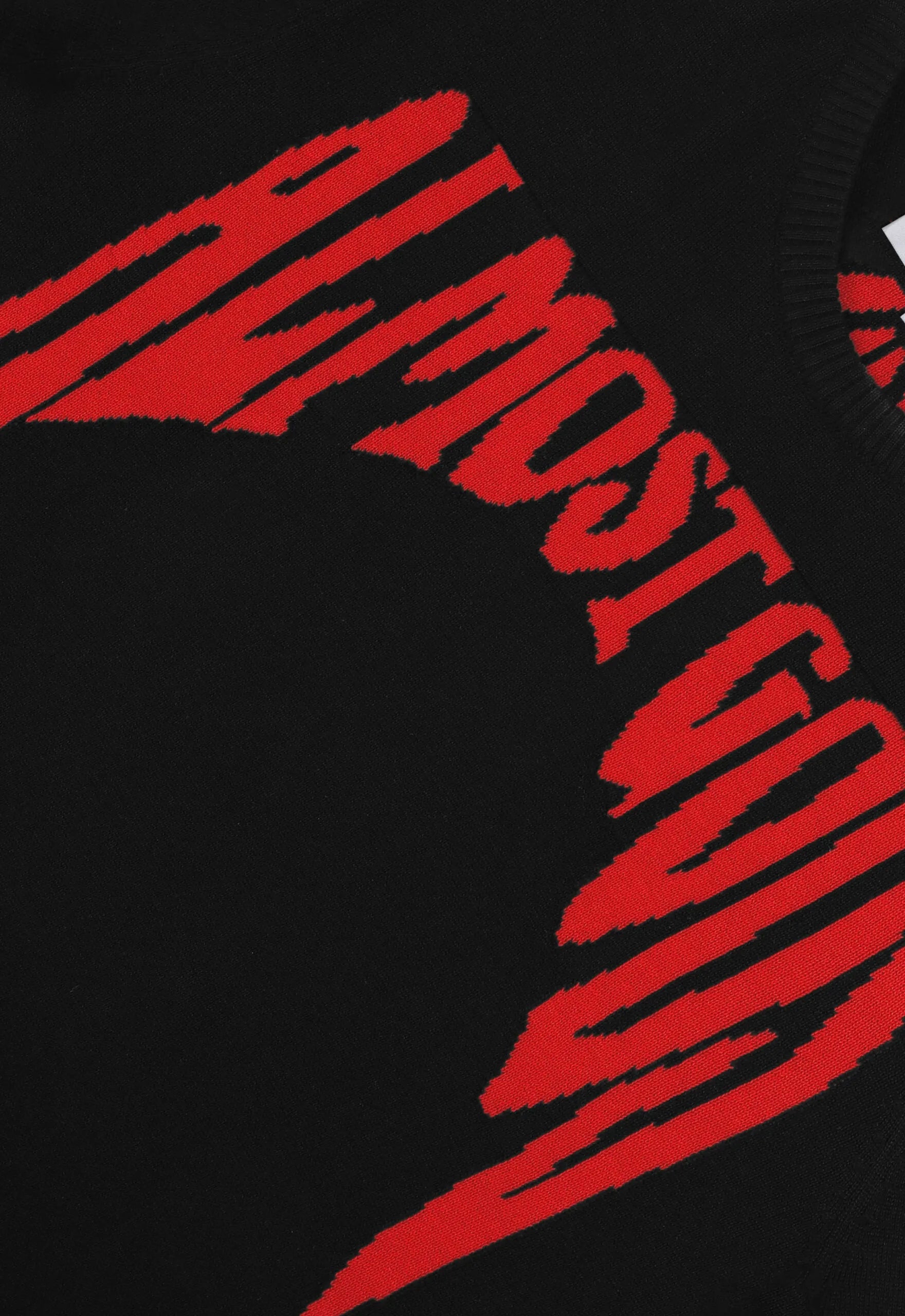 Gothic Logo Knitted Sweater In Black