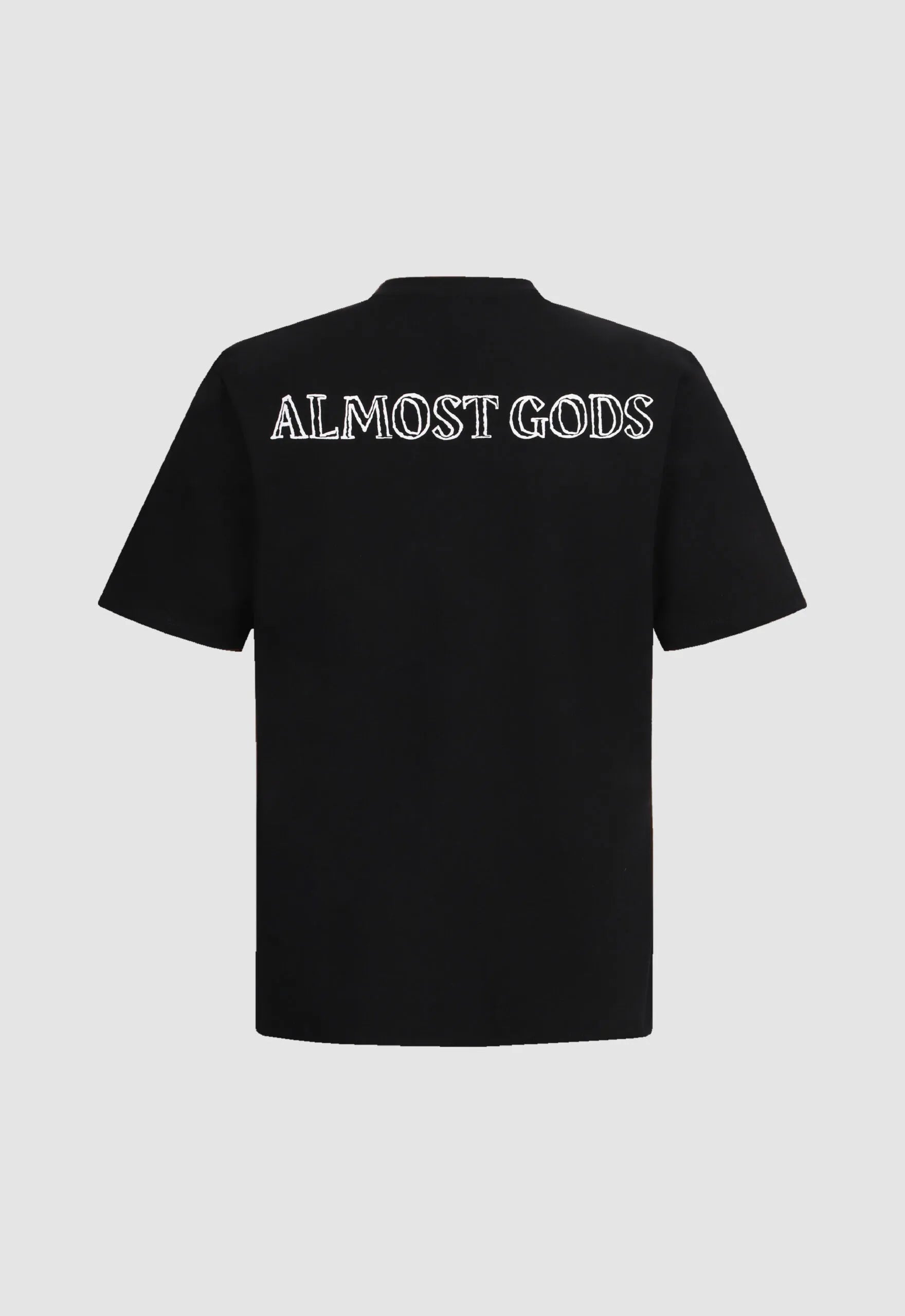 Alpha Cross Chain Link Relaxed Tee In Black