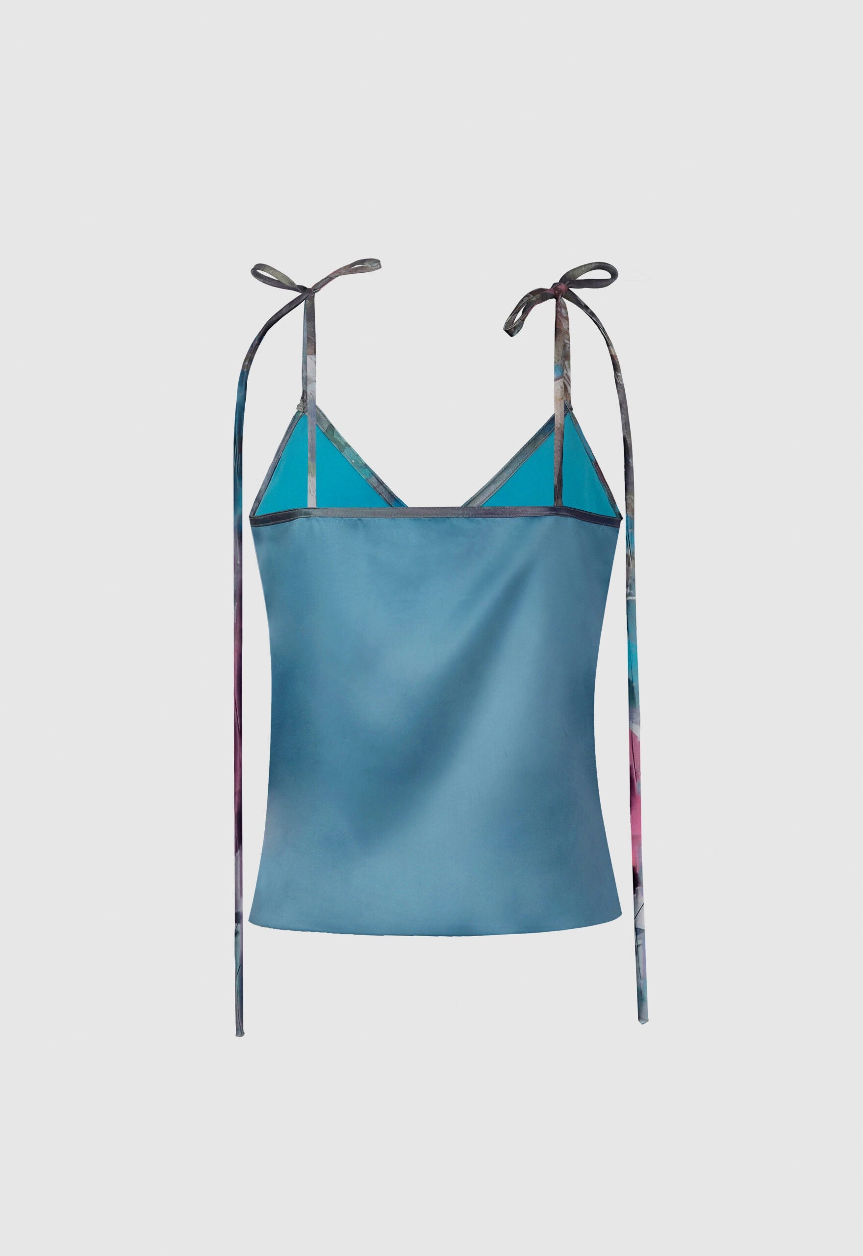 Cami Top In Marine With Noodle Straps