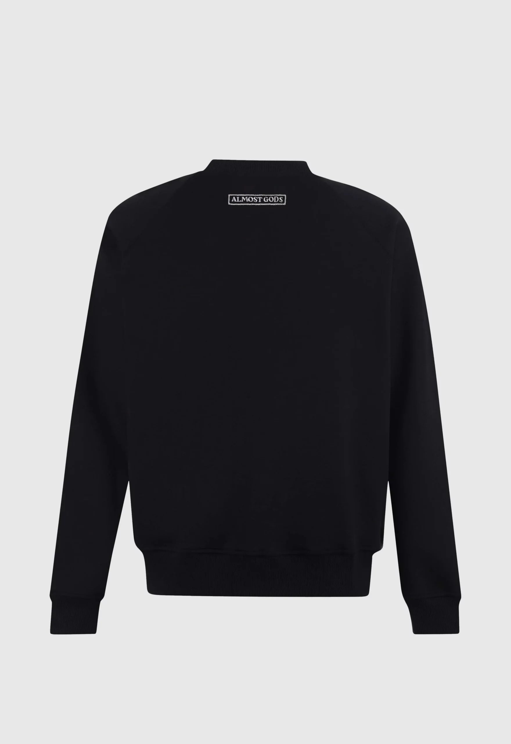 Alpha Cross Hand Embroidered Aari Sweatshirt In Black