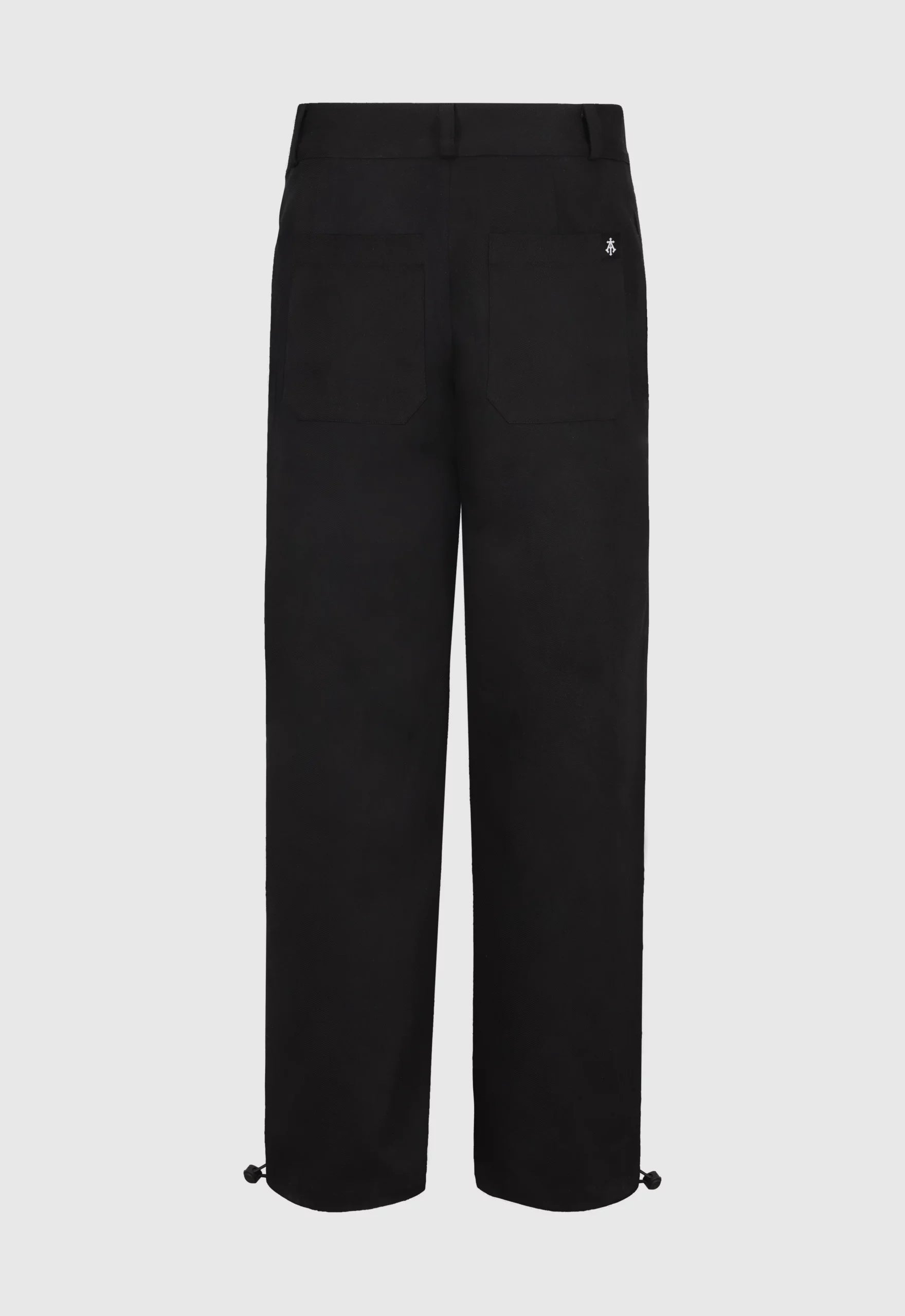 Constructed Twill Pants In Black
