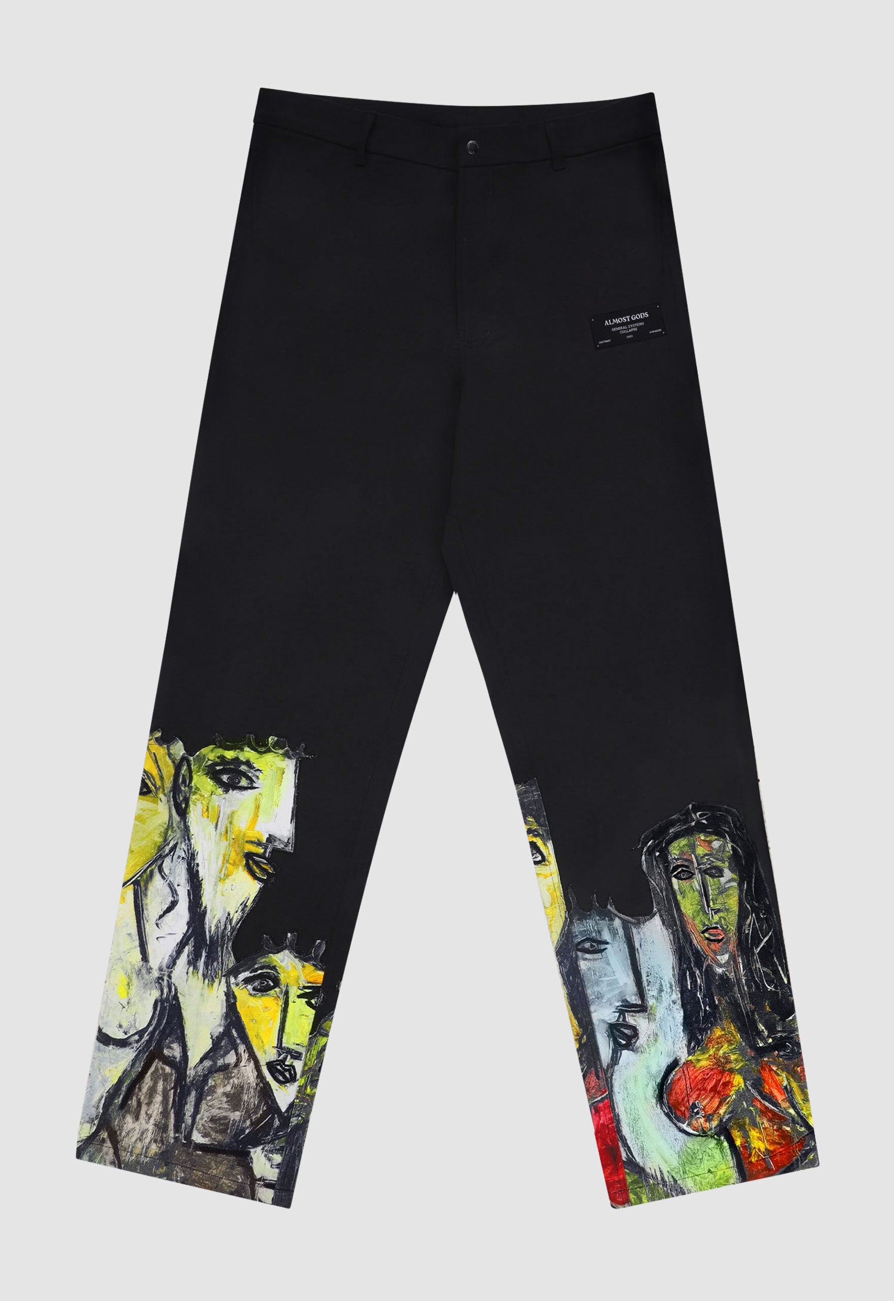 BLACK PAINTED PANTS