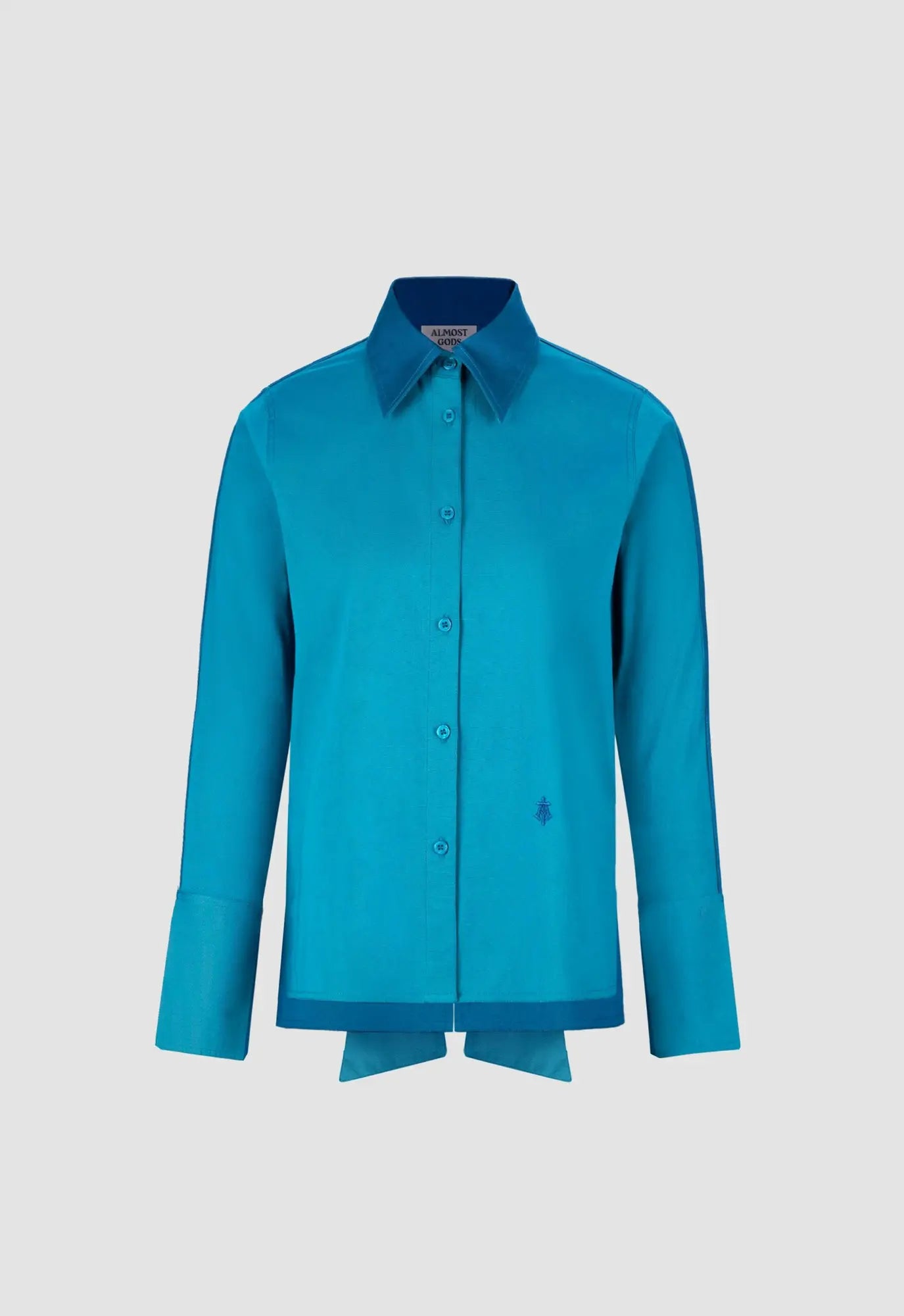 Contrast Shirt with Bow