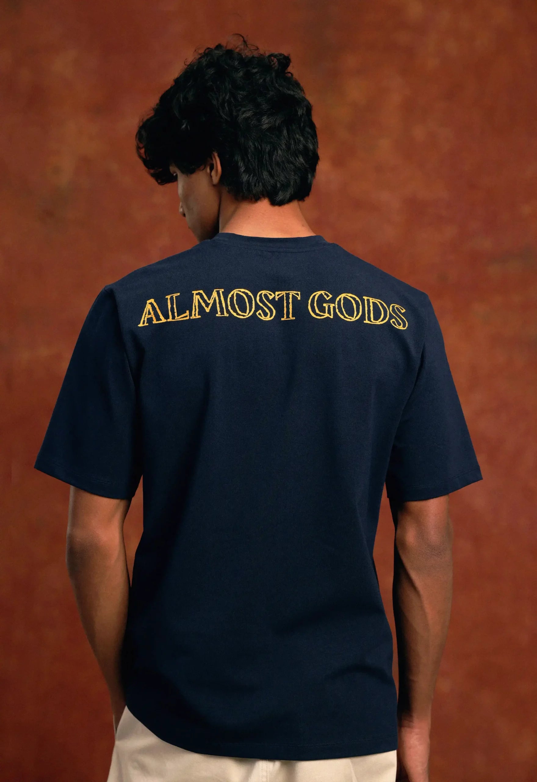 Wings Of Ascension Relaxed Tee In Navy