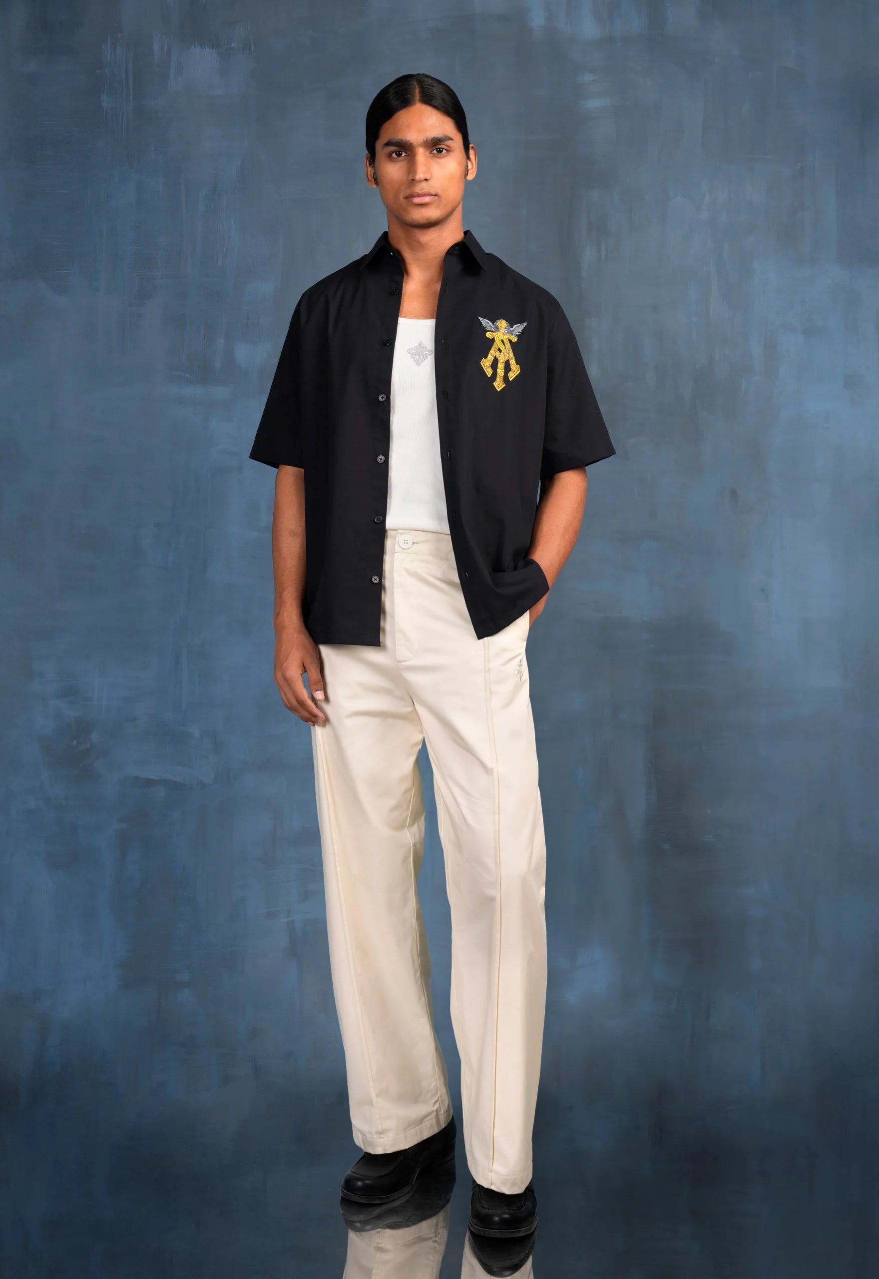 Gilded Alpha Cross Relaxed Shirt